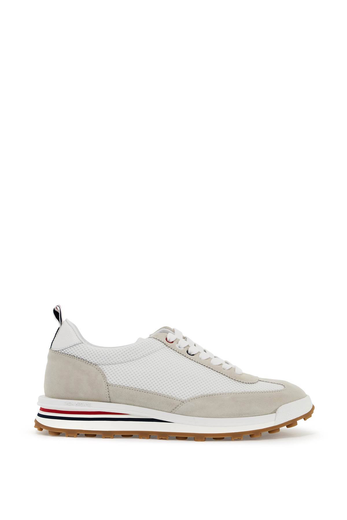 Thom Browne THOM BROWNE mesh and suede leather sneakers in 9