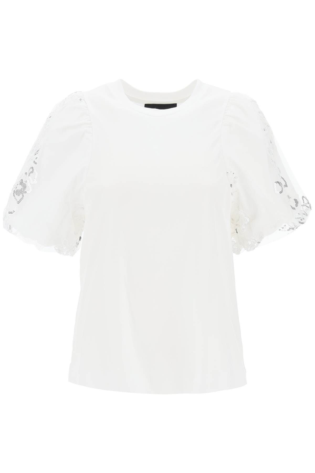 Simone Rocha SIMONE ROCHA embroidered puff sleeve a-line t-shirt