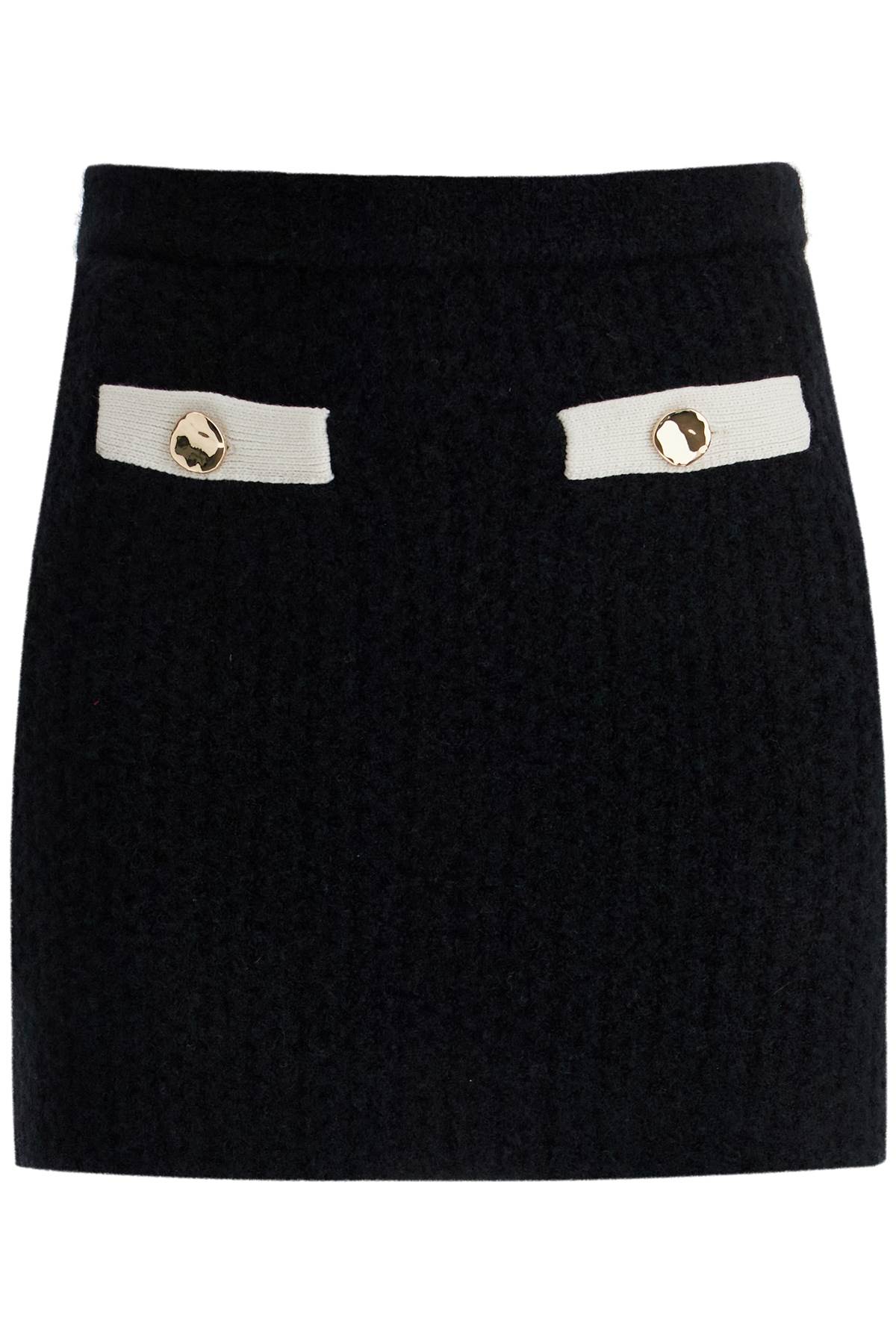  SELF PORTRAIT alpaca knit mini skirt