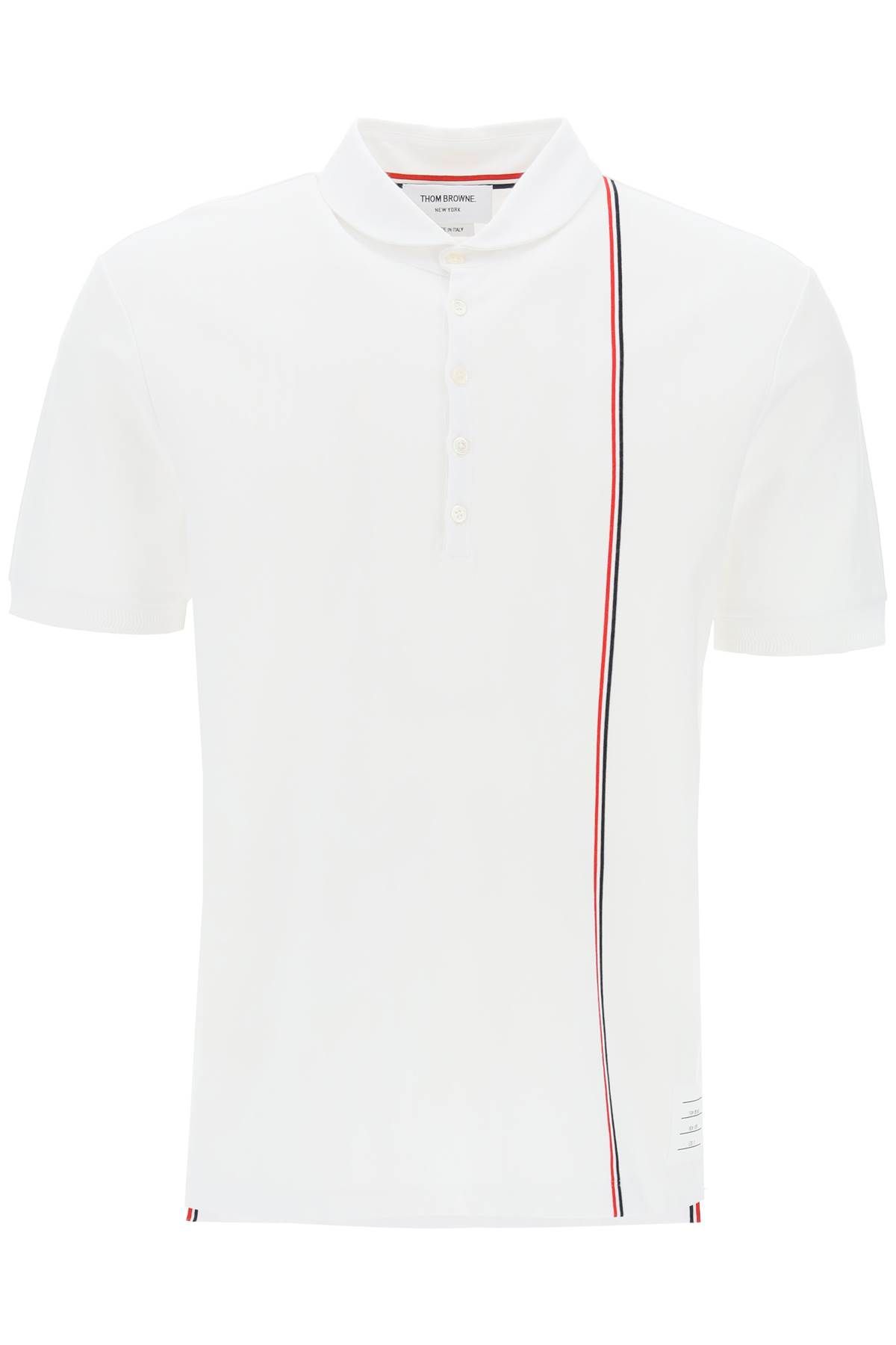 Thom Browne THOM BROWNE polo shirt with tricolor intarsia