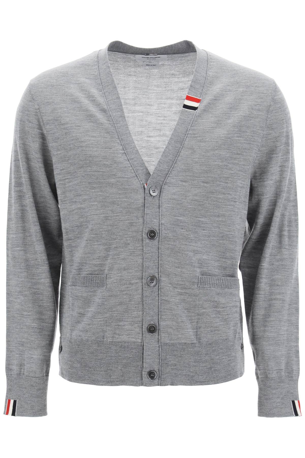 Thom Browne THOM BROWNE merino wool v-neck cardigan