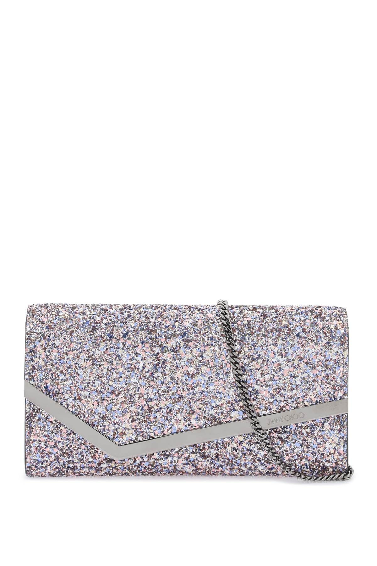 Jimmy Choo JIMMY CHOO glittered emmie clutch