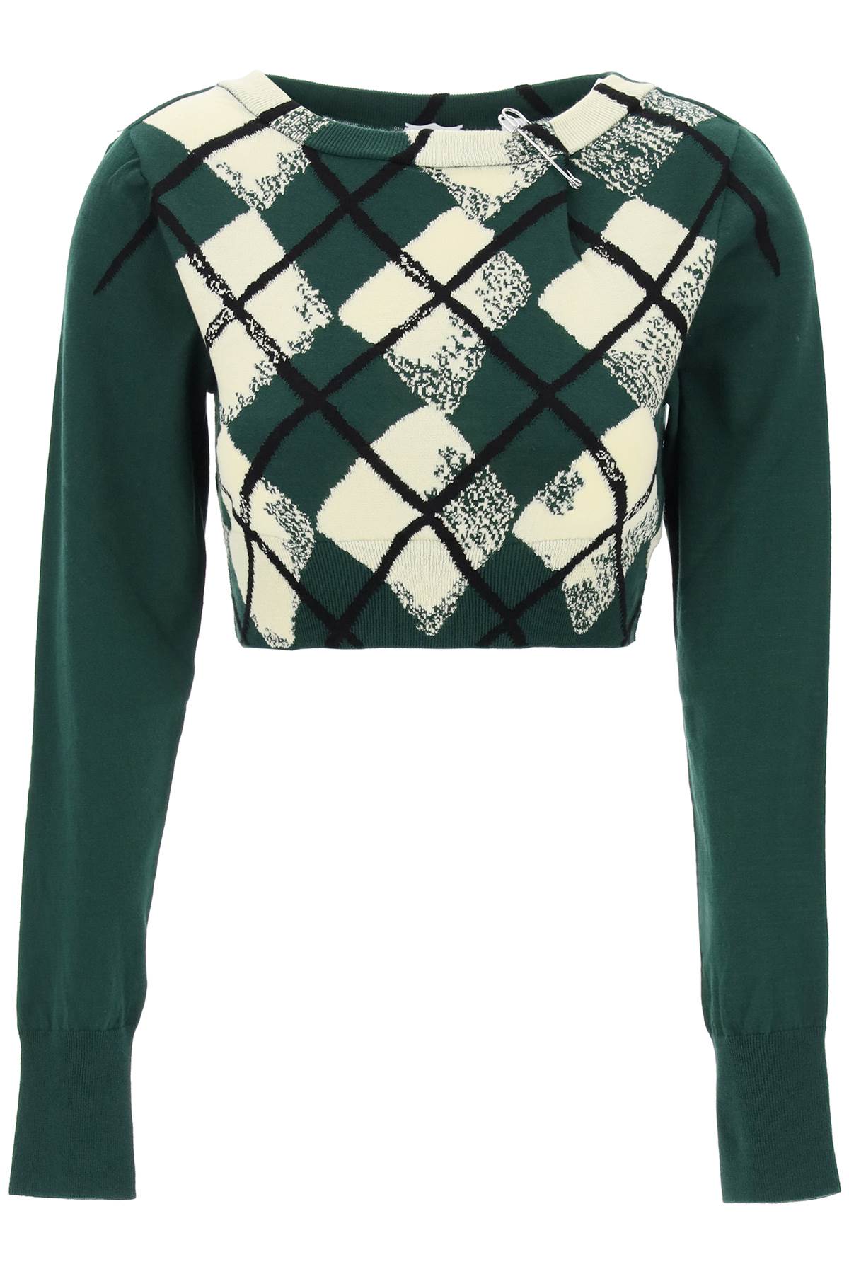 Burberry BURBERRY "cropped diamond pattern pullover