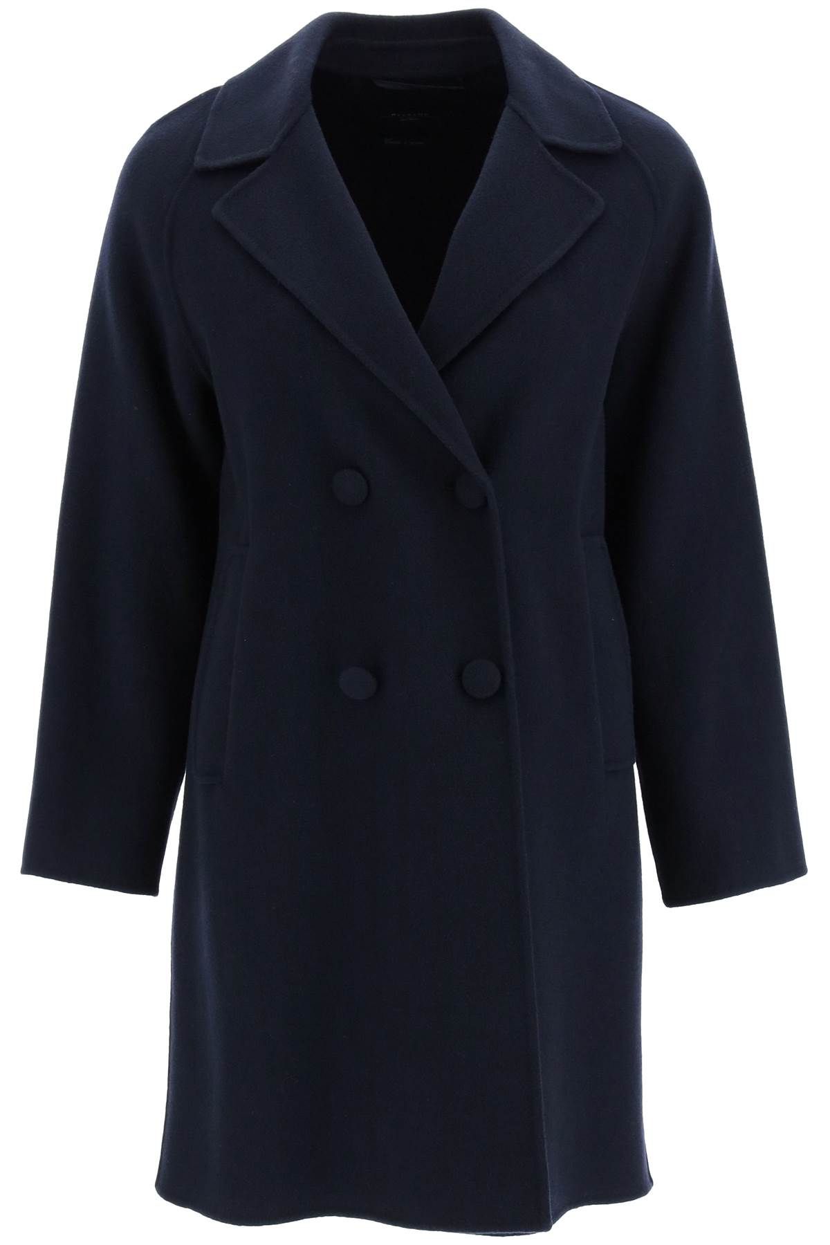 Weekend Max Mara WEEKEND MAX MARA 'rivetto' double-breasted midi coat in virgin wool blend