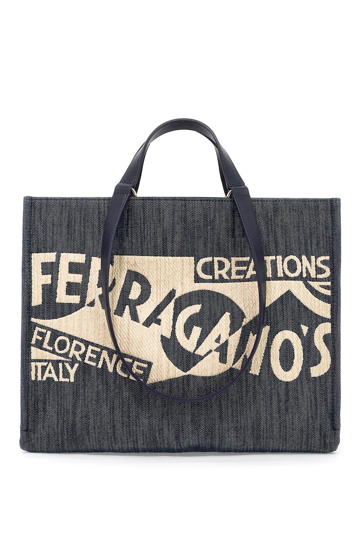 Ferragamo FERRAGAMO logo printed tote bag (m)