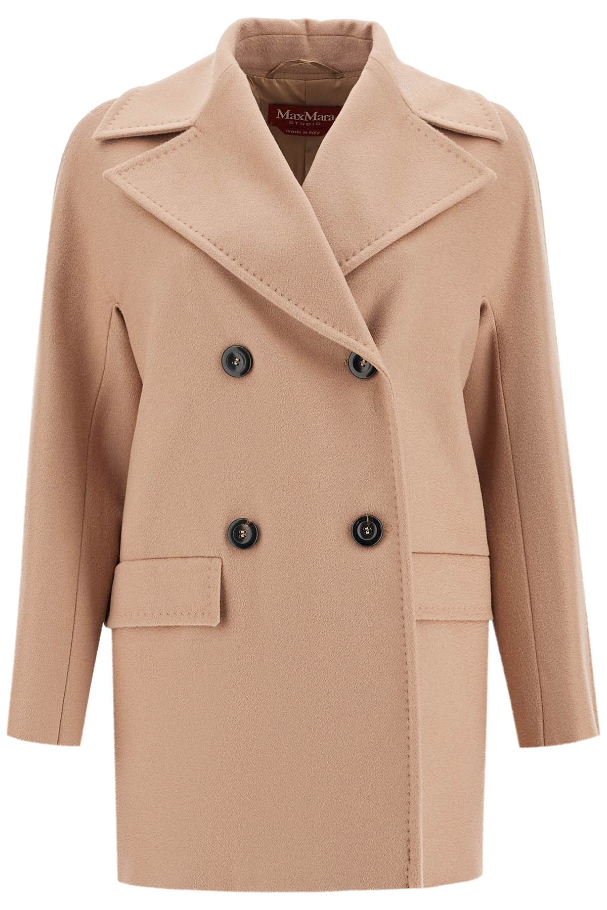 MAX MARA STUDIO MAX MARA STUDIO short double-breasted cashmere coat