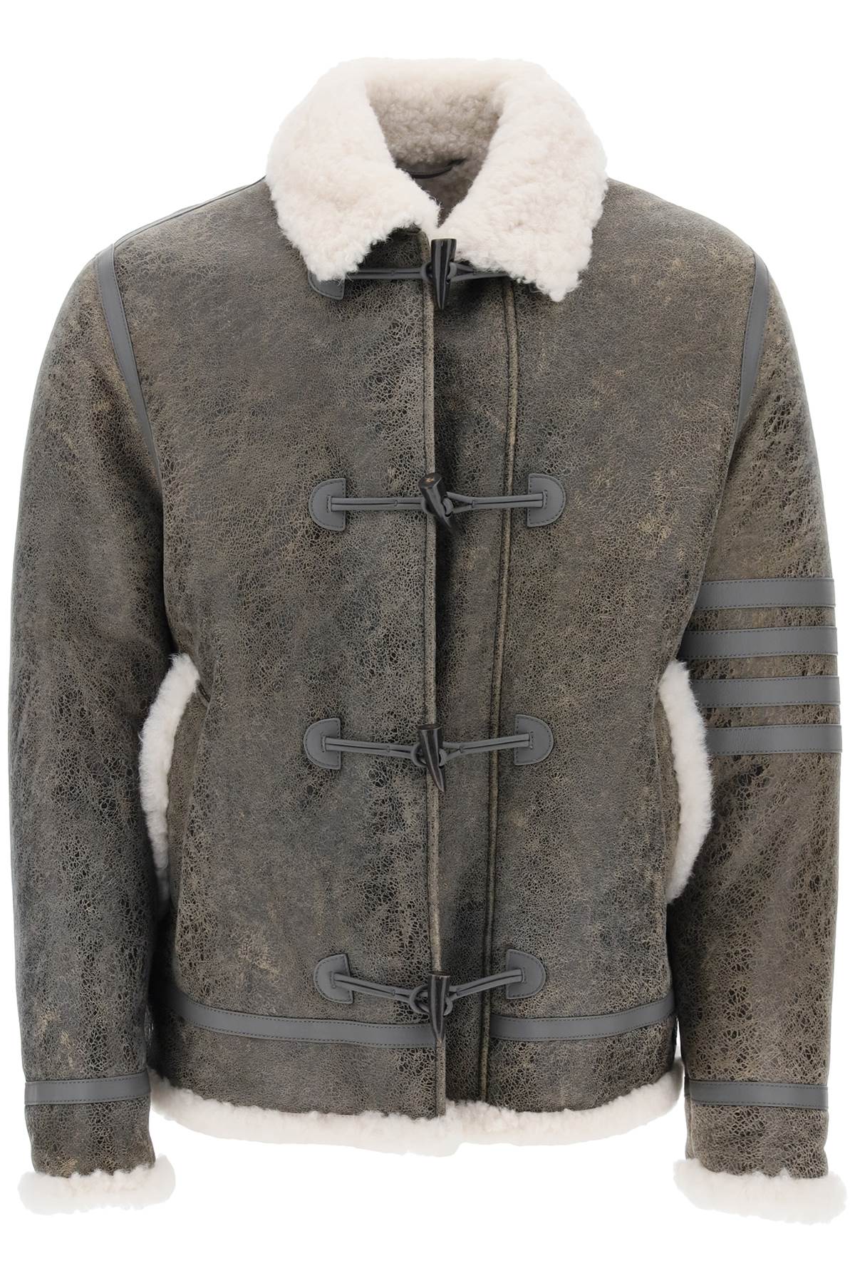 Thom Browne THOM BROWNE shearling cropped montgomery jacket