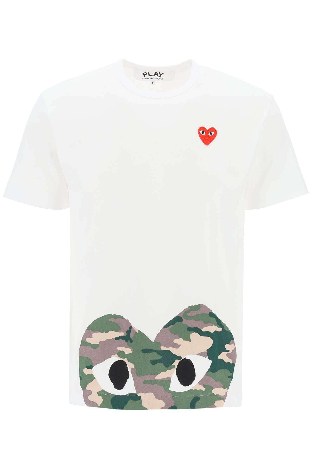 Comme Des Garçons Play COMME DES GARCONS PLAY camouflage heart t-shirt