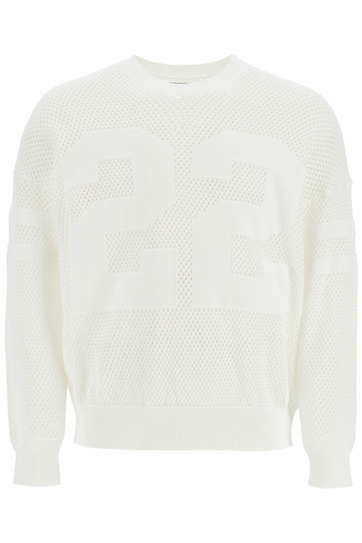 Amiri AMIRI neck perforated knit sweater