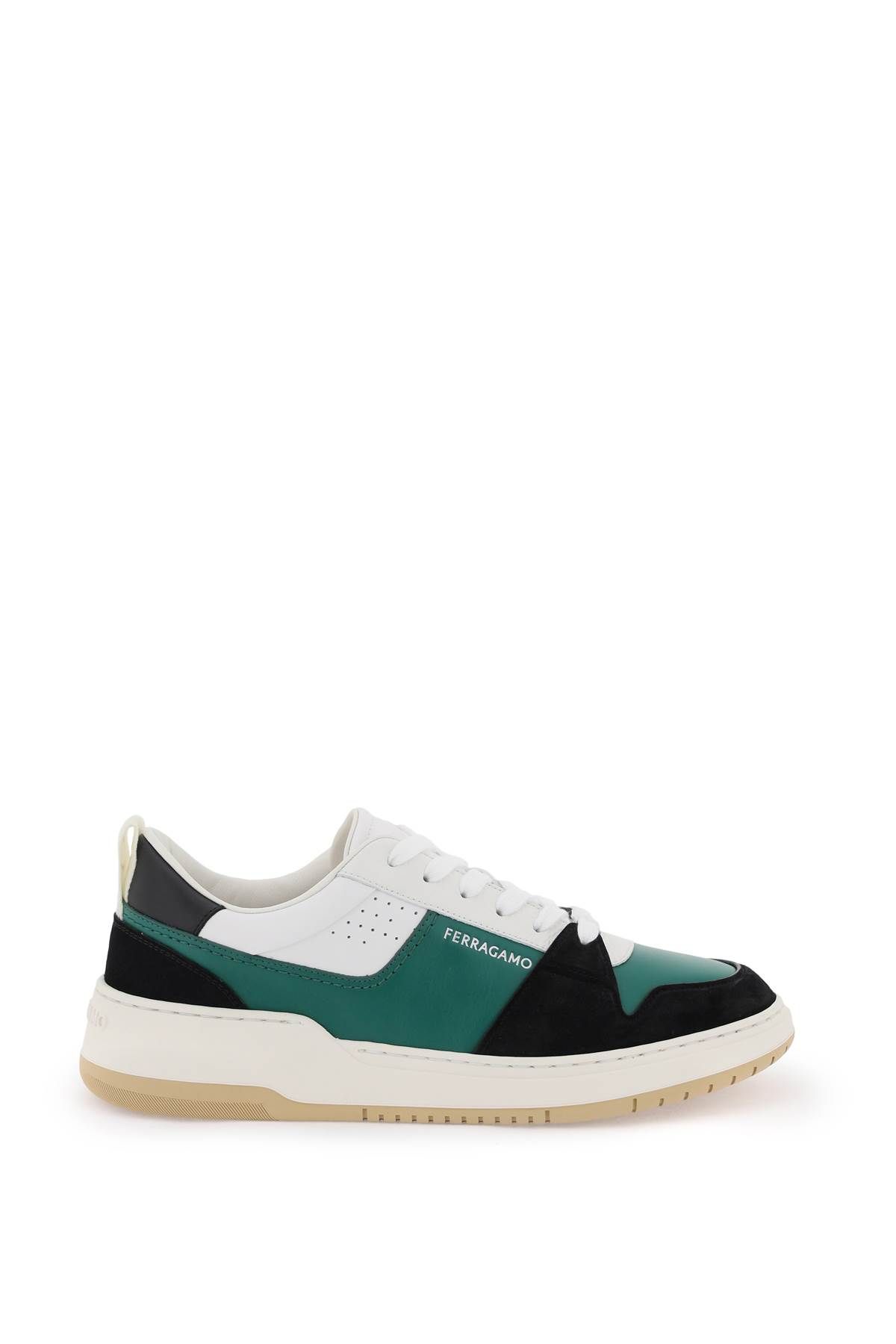 Ferragamo FERRAGAMO smooth and suede leather sneakers