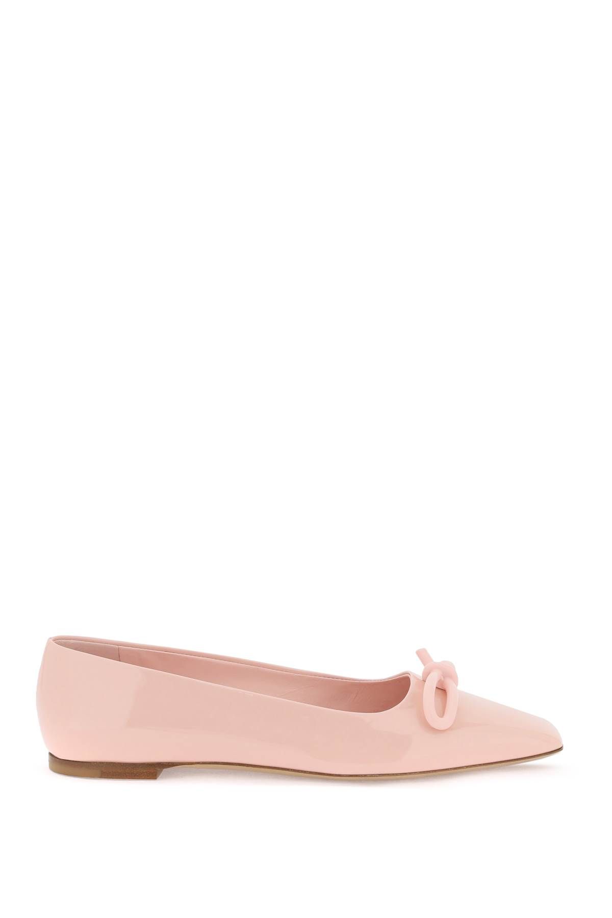 Ferragamo FERRAGAMO patent leather ballet flats with asymmetrical bow