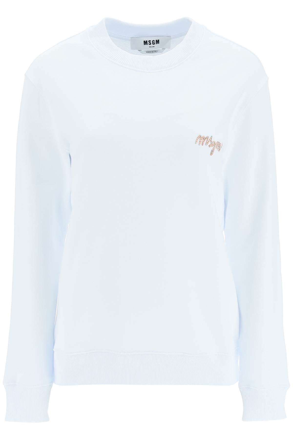 Msgm MSGM multicolored logo embroidery sweatshirt