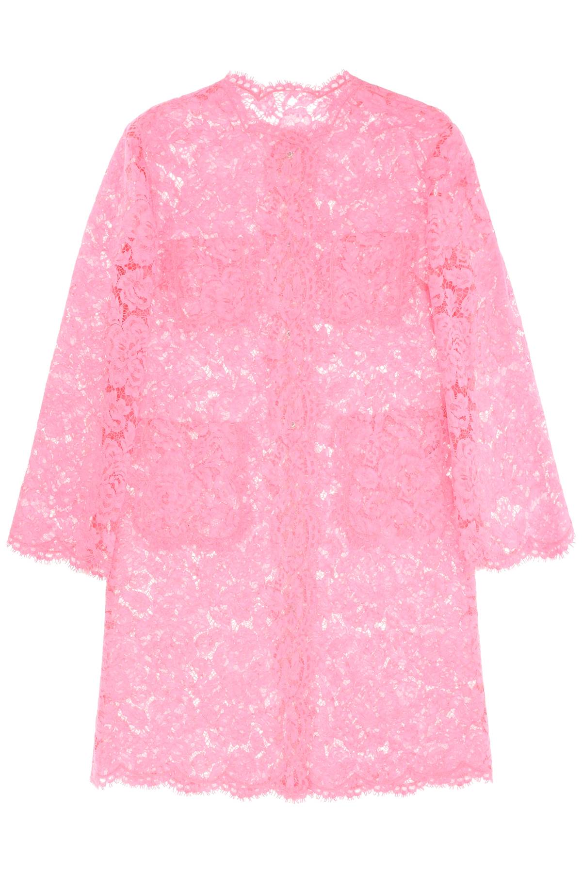 Dolce & Gabbana DOLCE & GABBANA dust coat in floral cordonnet lace