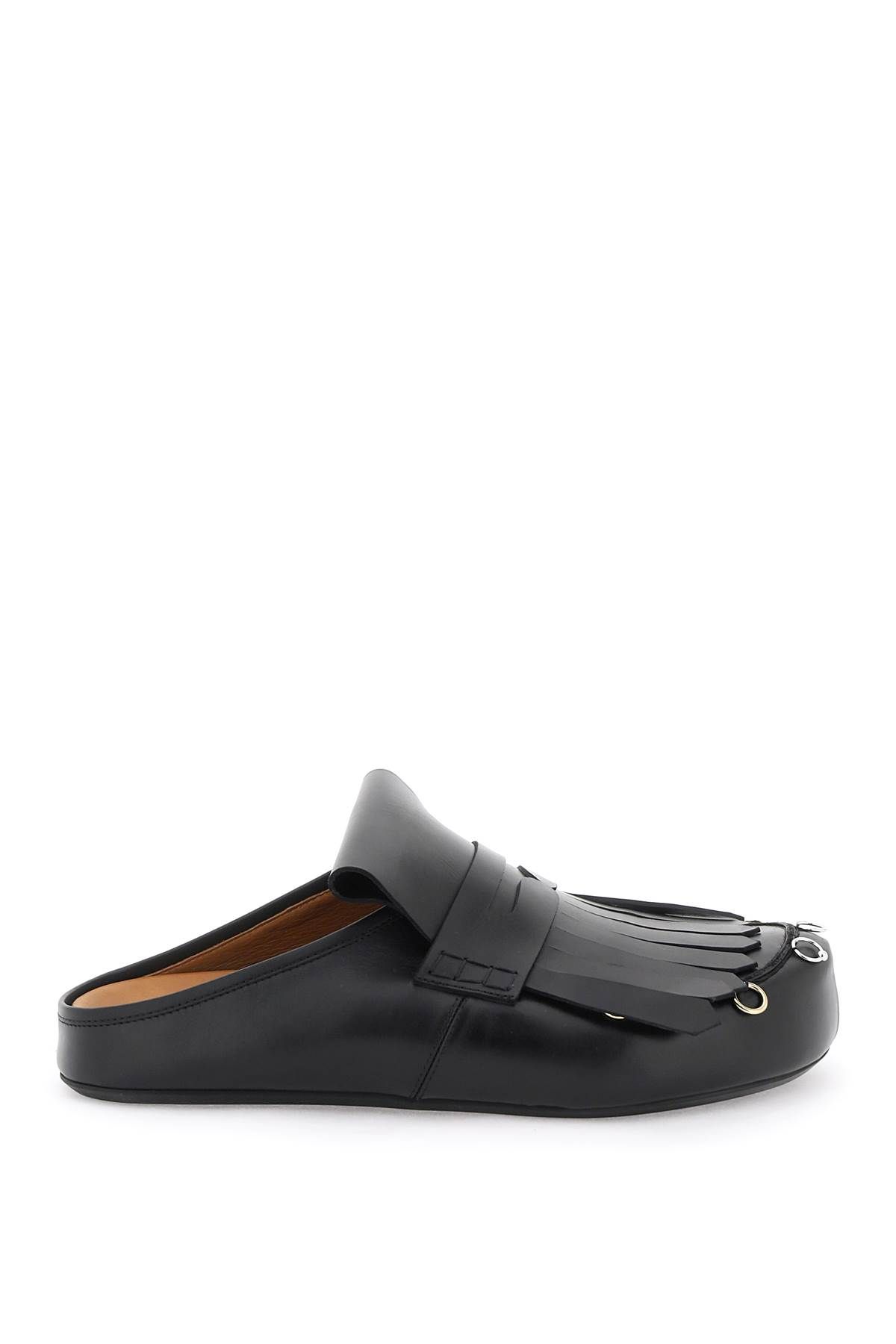 Marni MARNI leather clogs with bangs and piercings