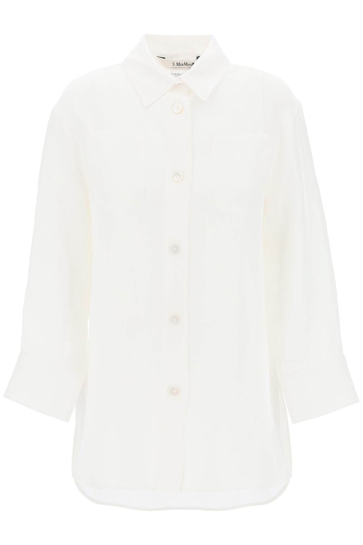  'S MAX MARA daria linen shirt with three-quarter sleeves