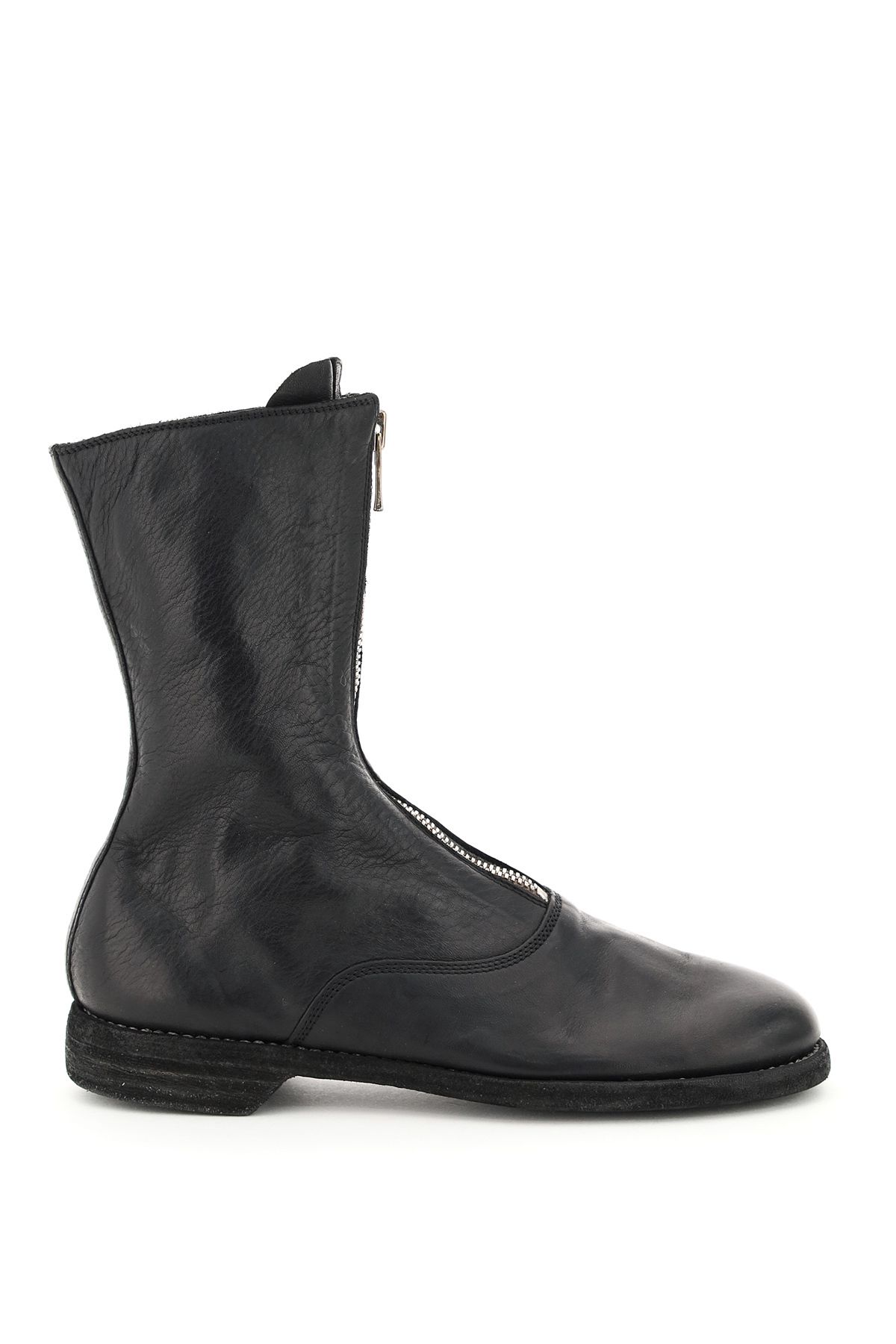 Guidi GUIDI front zip leather ankle boots