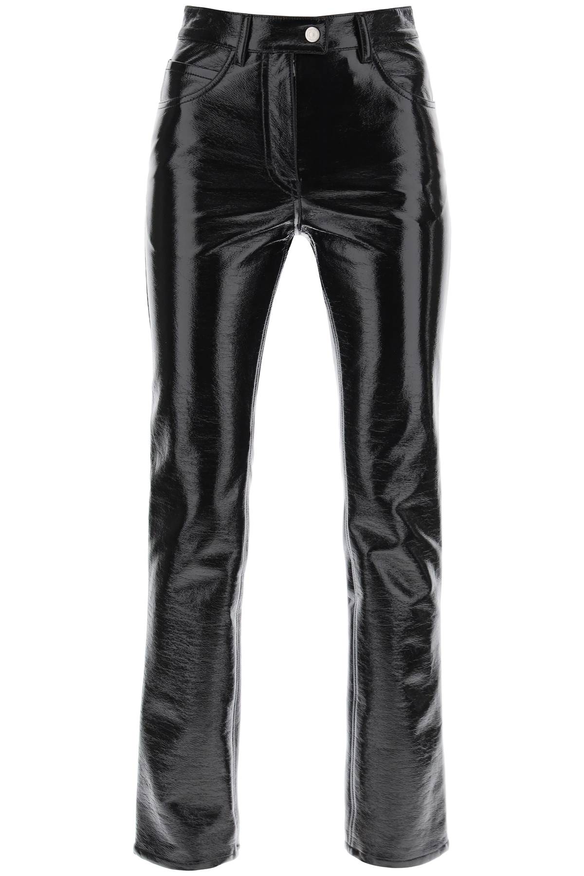 Courrèges COURREGES vinyl-effect coated cotton pants