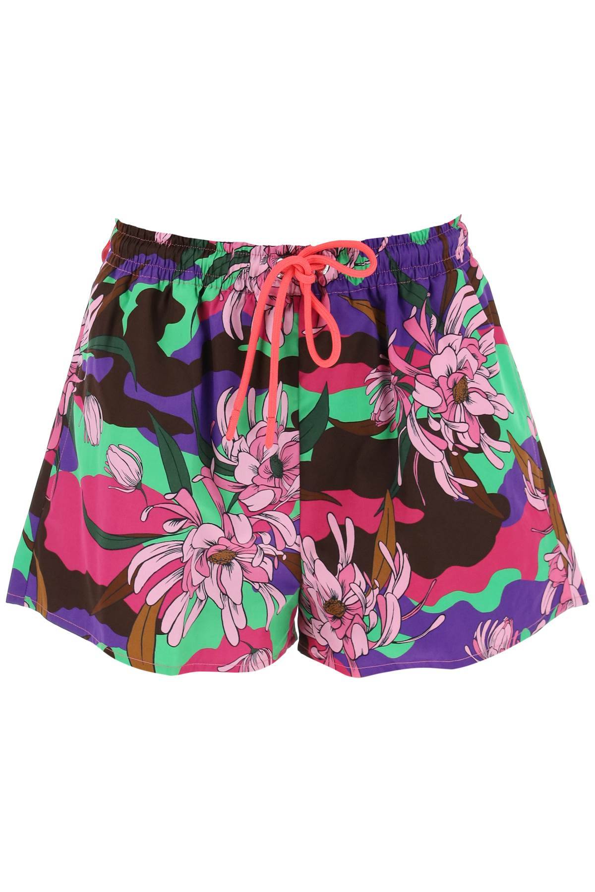 Moncler MONCLER poplin shorts with floral motif
