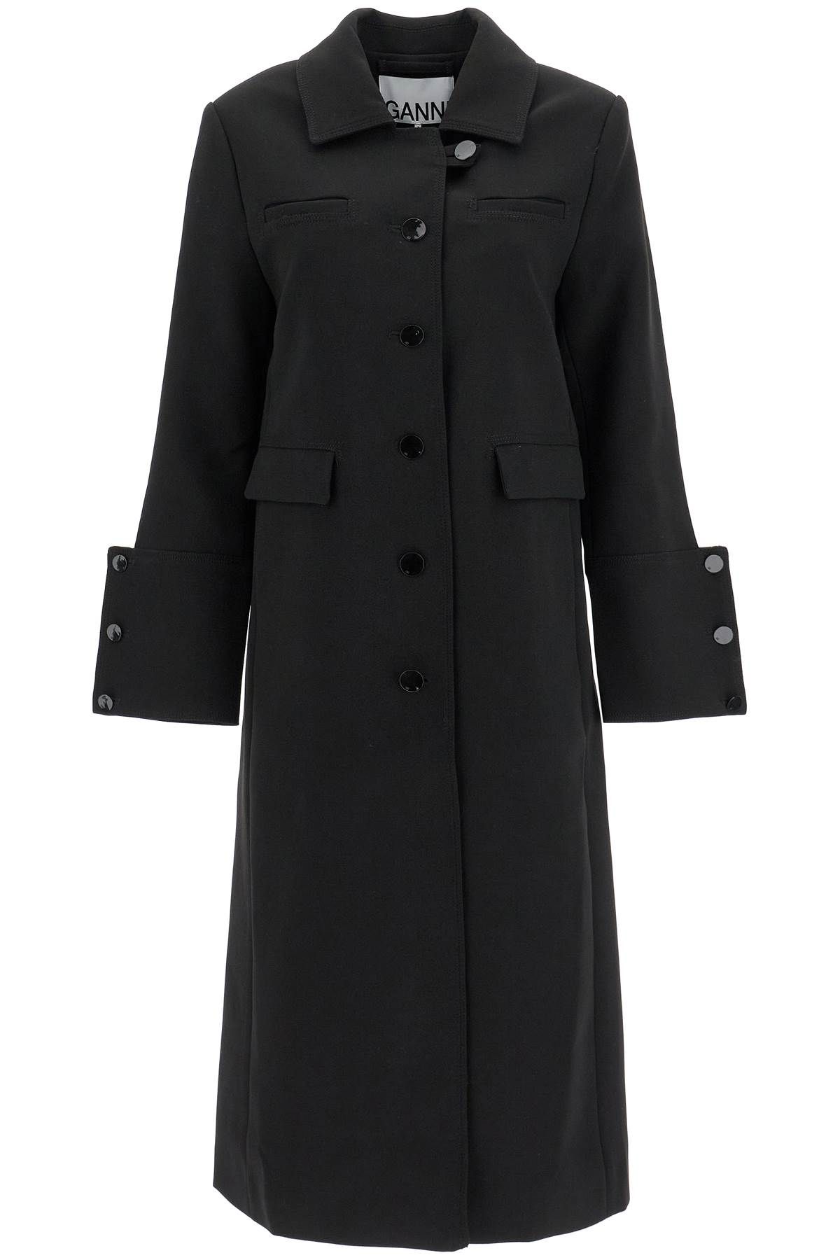 Ganni GANNI long single-breasted coat