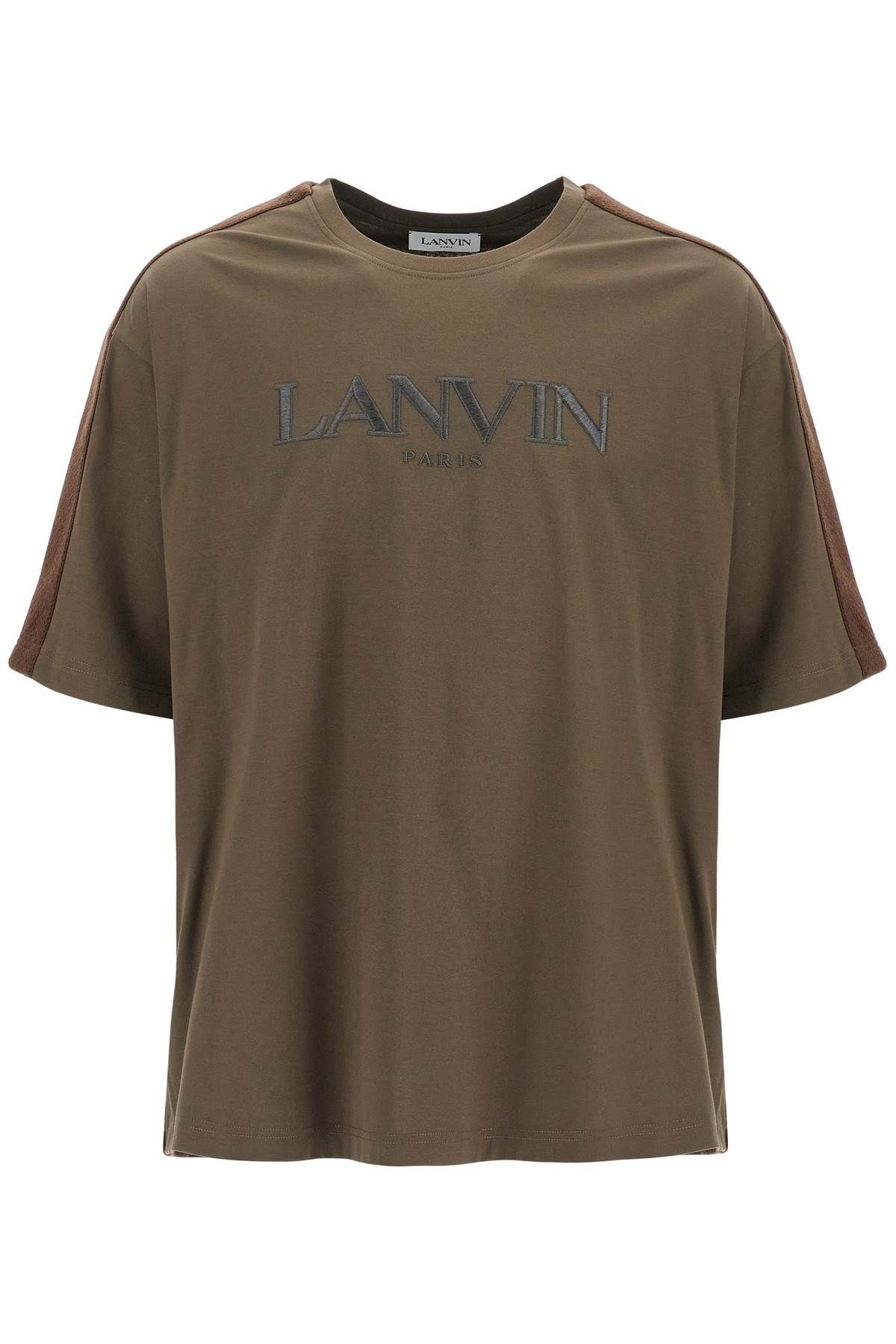 Lanvin LANVIN logo t-shirt with curb branded stripes