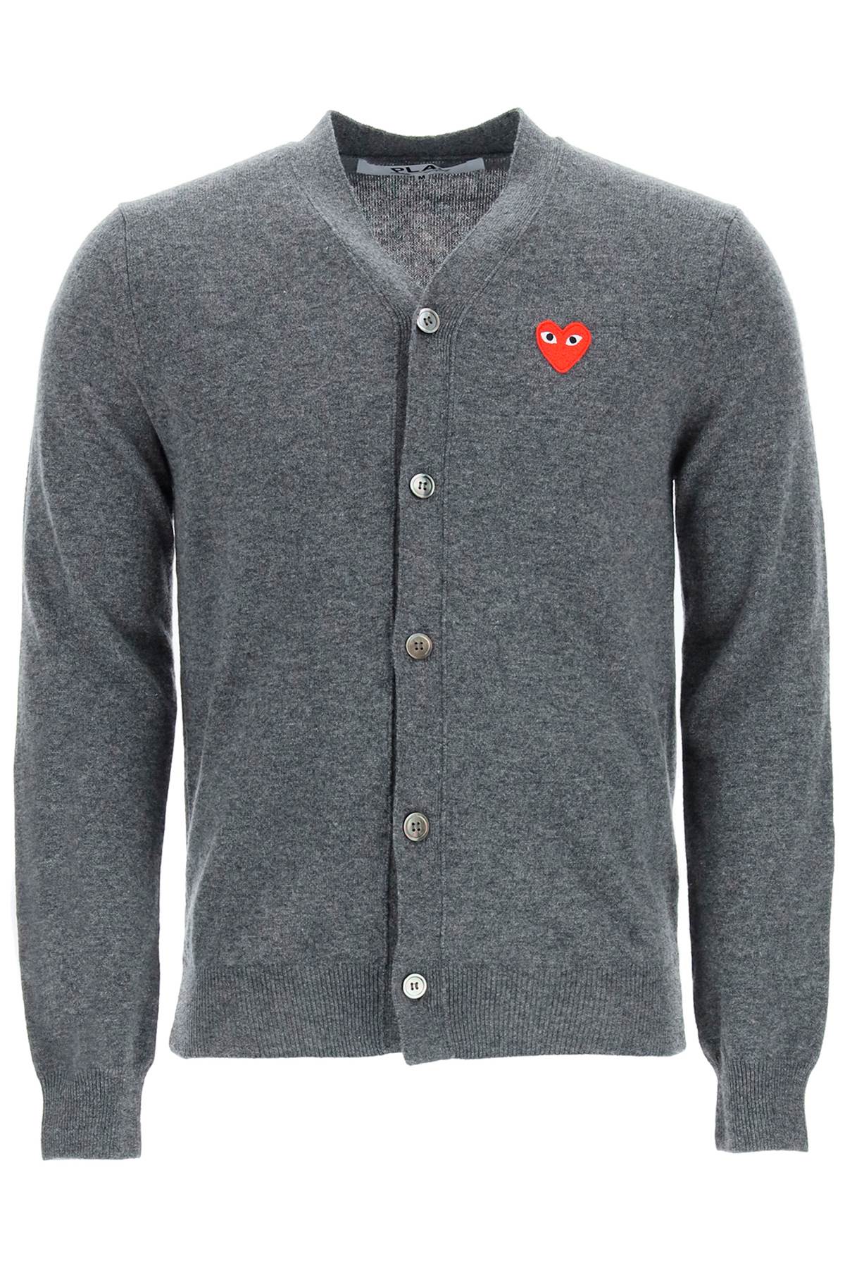 Comme Des Garçons Play COMME DES GARCONS PLAY wool cardigan with heart patch