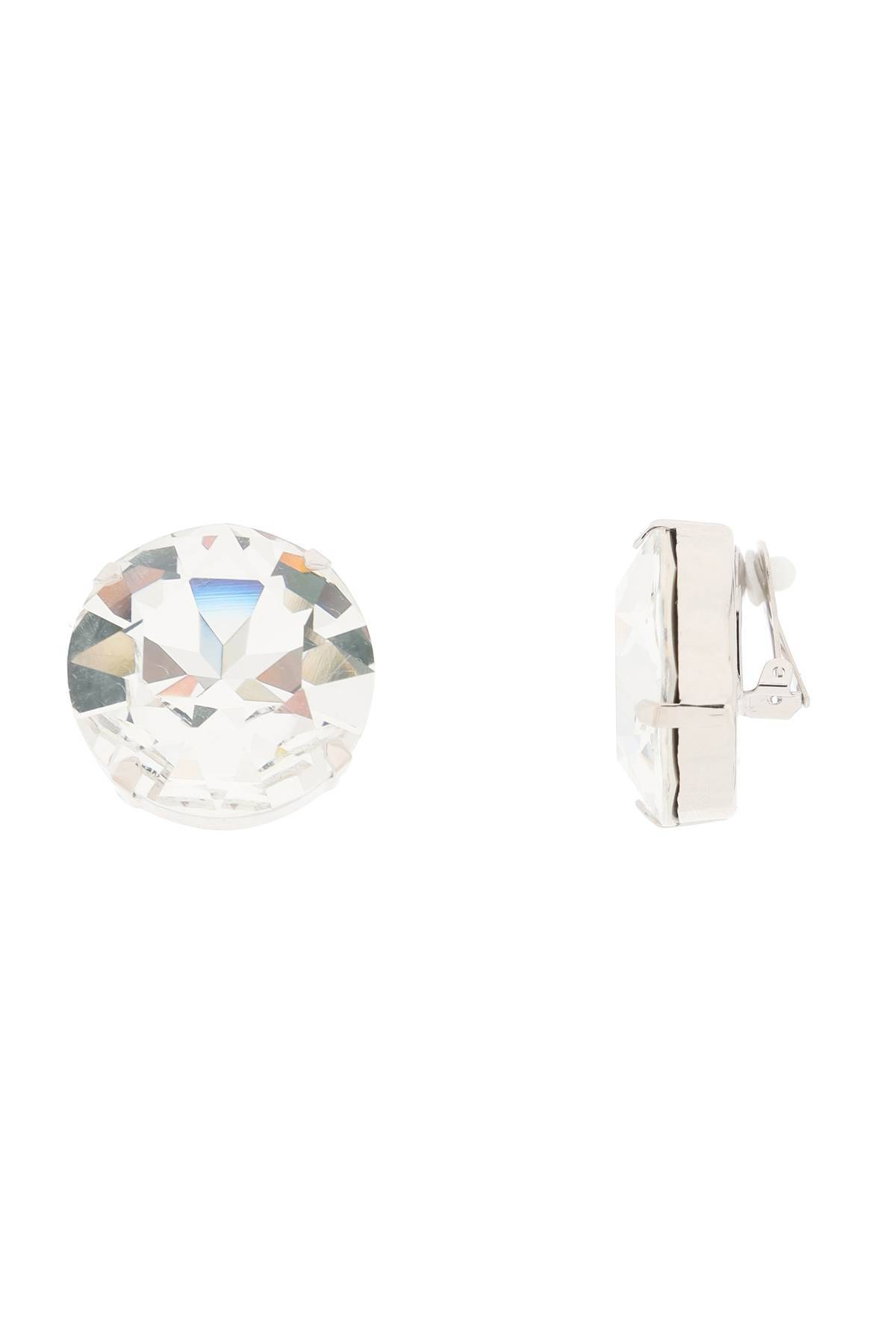 Alessandra Rich ALESSANDRA RICH large crystal clip-on earrings