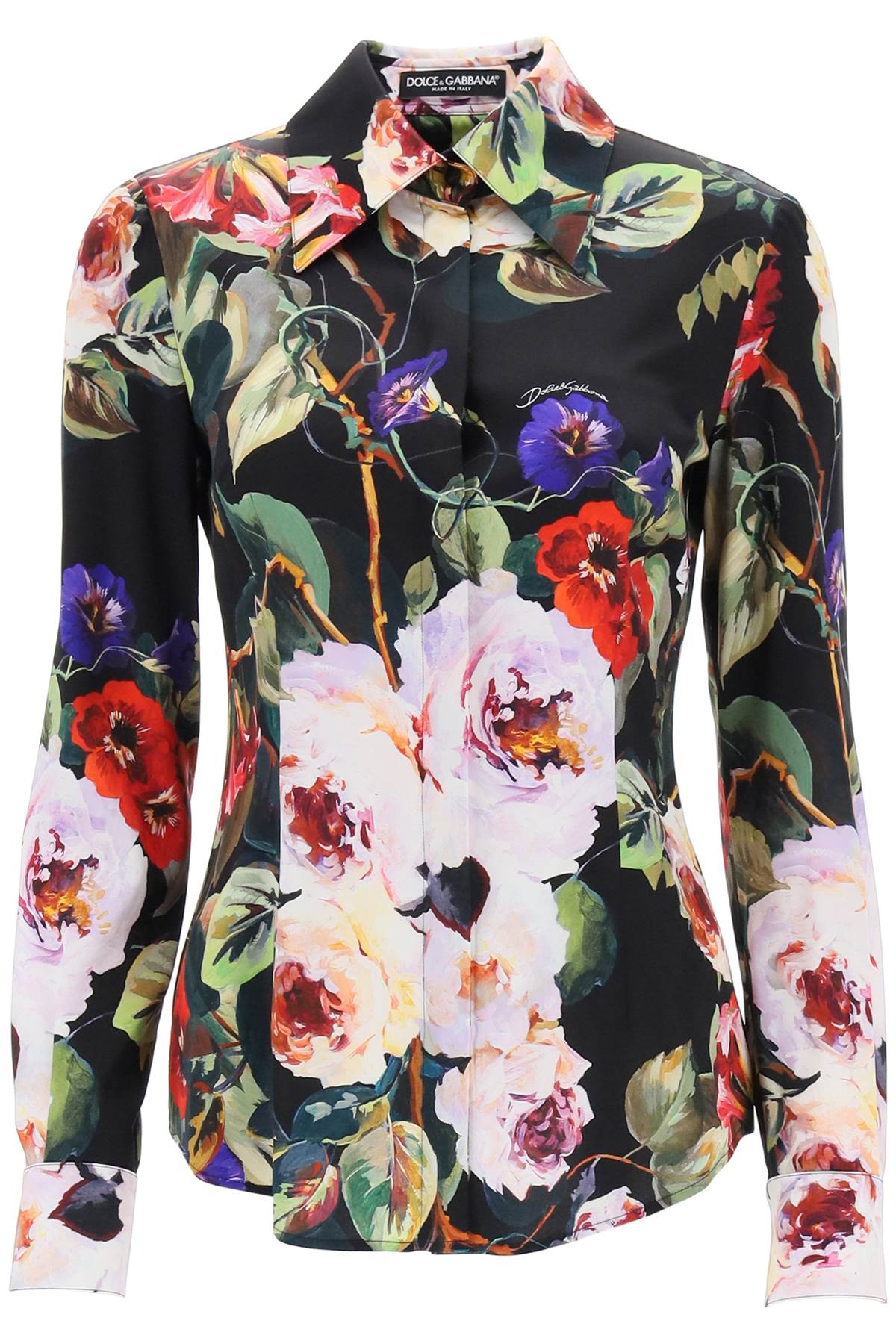 Dolce & Gabbana DOLCE & GABBANA rose garden shirt in satin