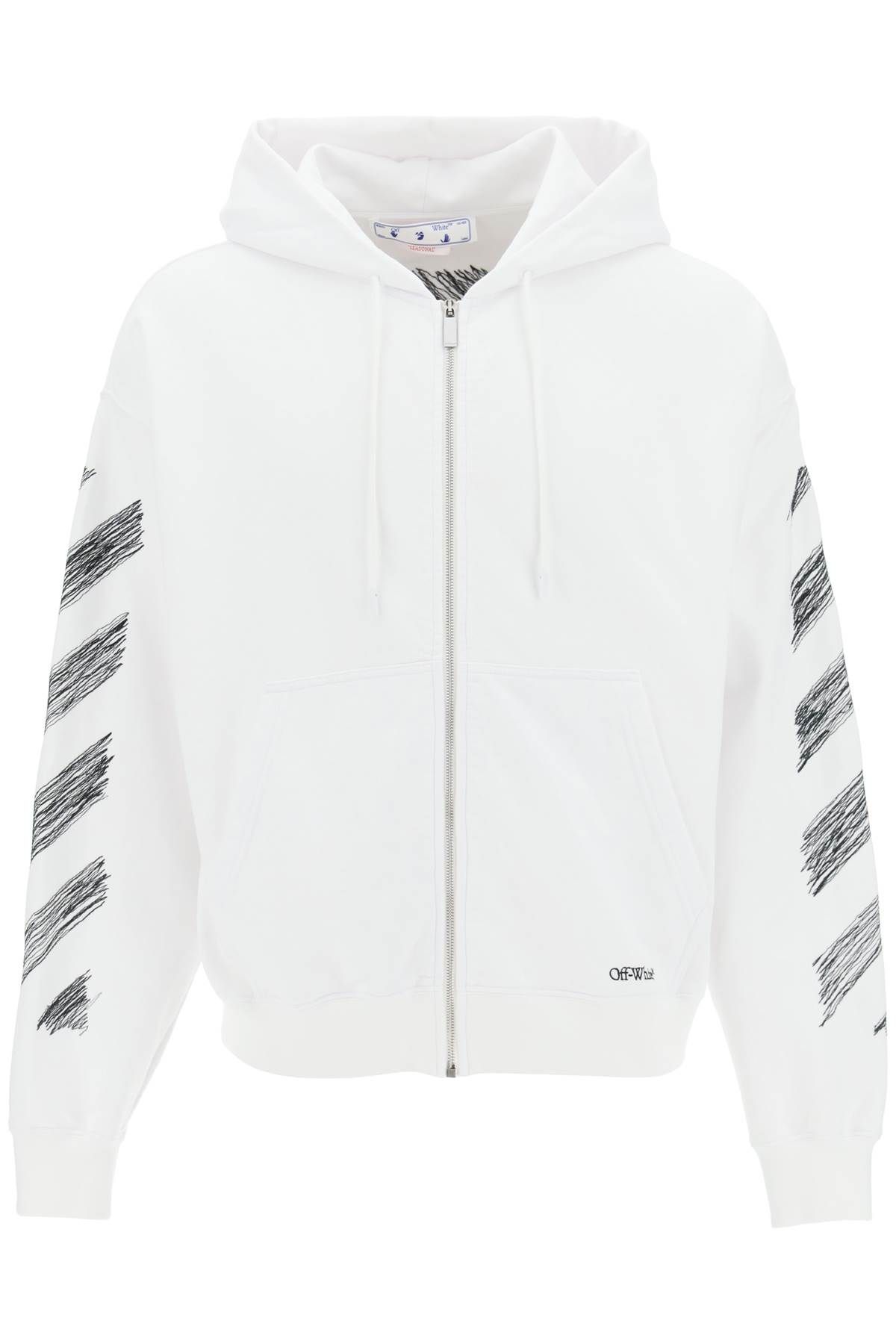 OFF-WHITE OFF-WHITE scribble diag full zip hoodie