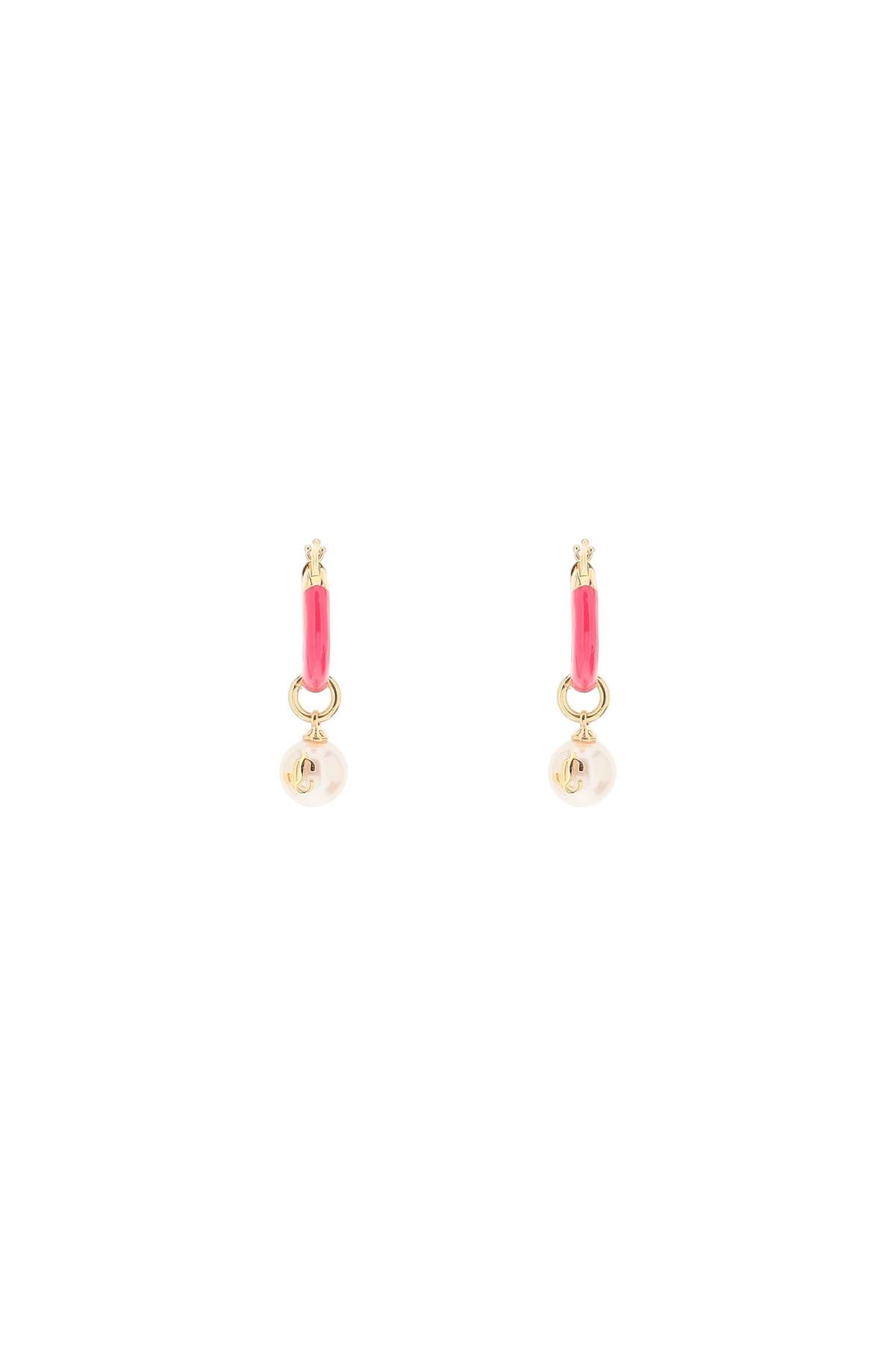 Jimmy Choo JIMMY CHOO hoop earrings with pearls