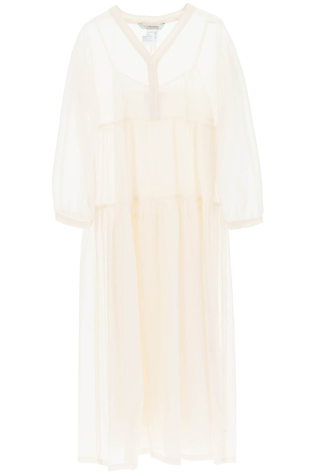  'S MAX MARA 'sesamo' cotton silk dress