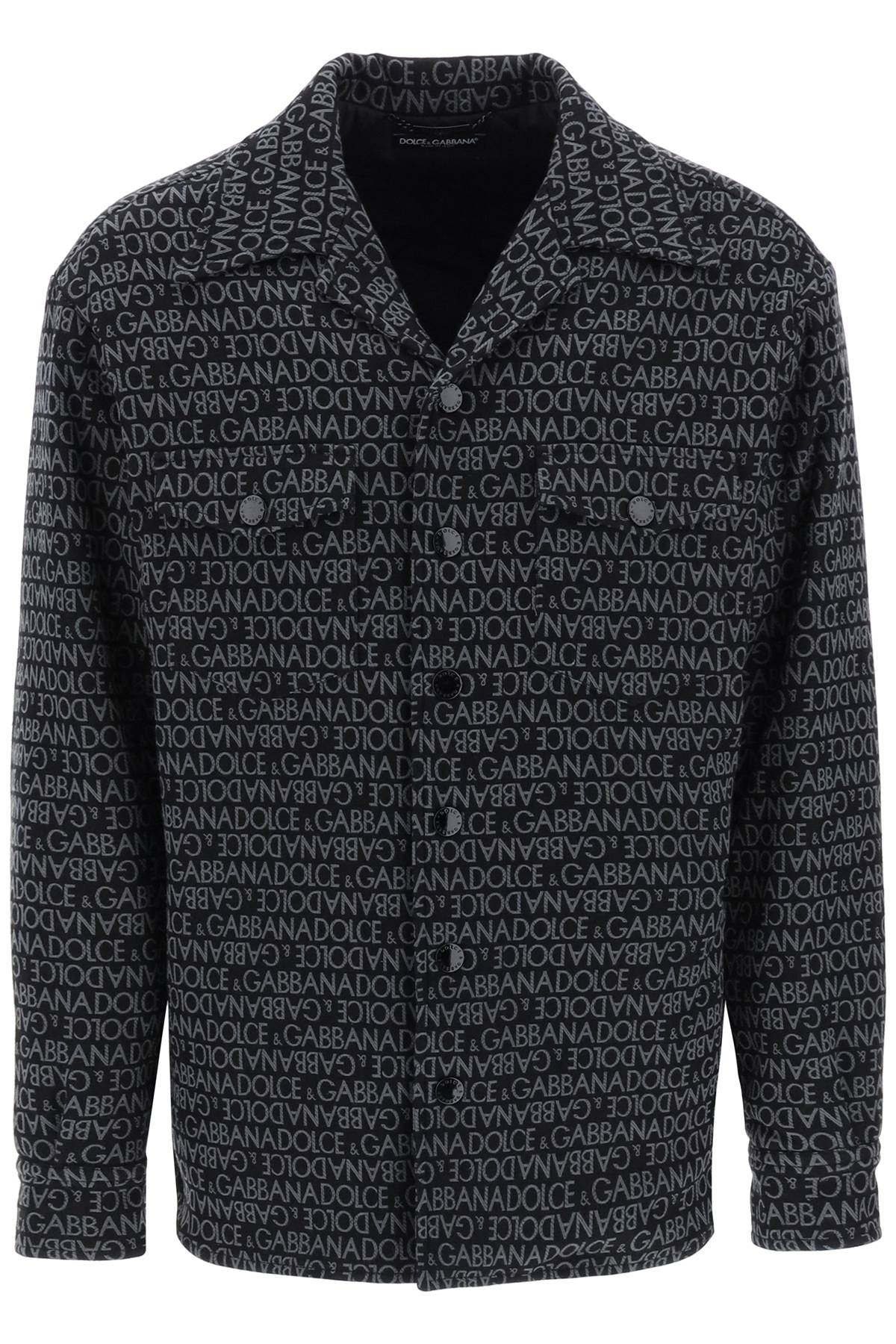 Dolce & Gabbana DOLCE & GABBANA padded overshirt with jacquard logo motif