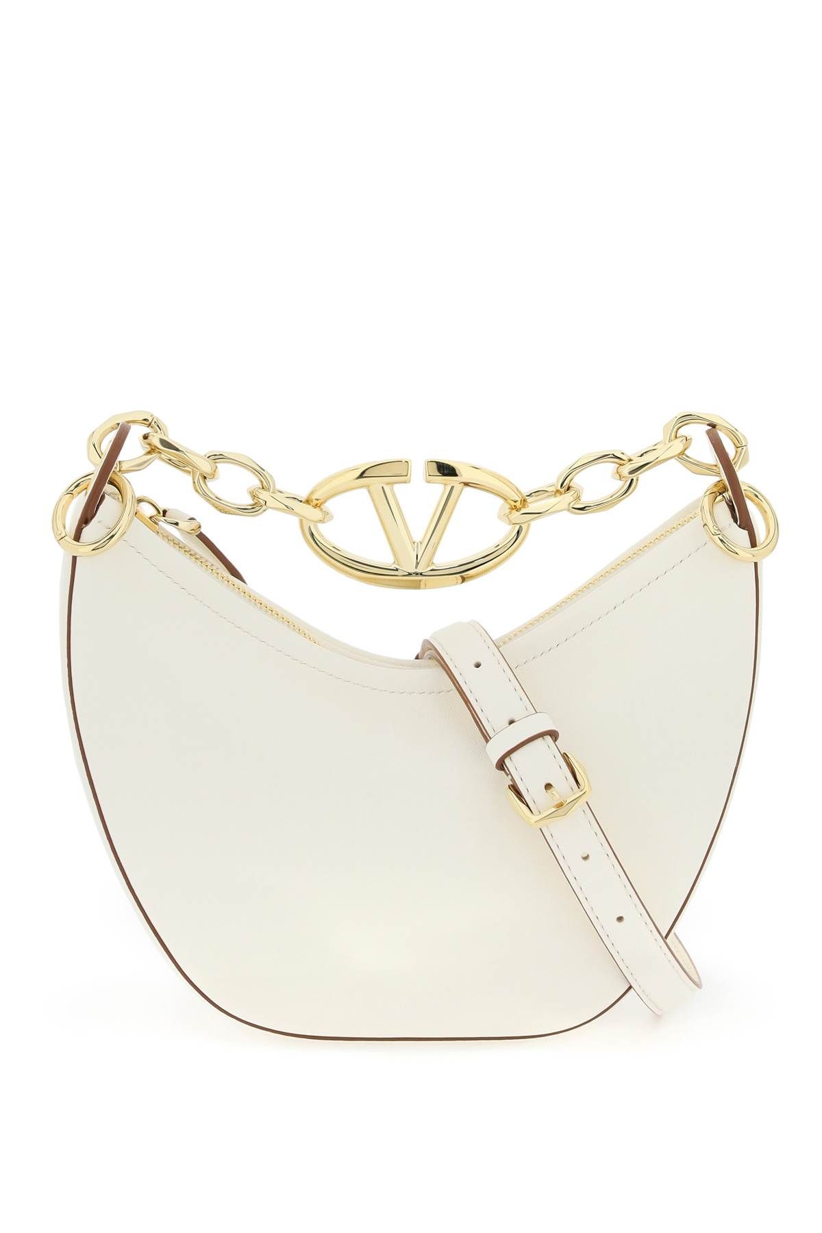 VALENTINO GARAVANI VALENTINO GARAVANI mini vlogo moon bag in nappa leather with chain