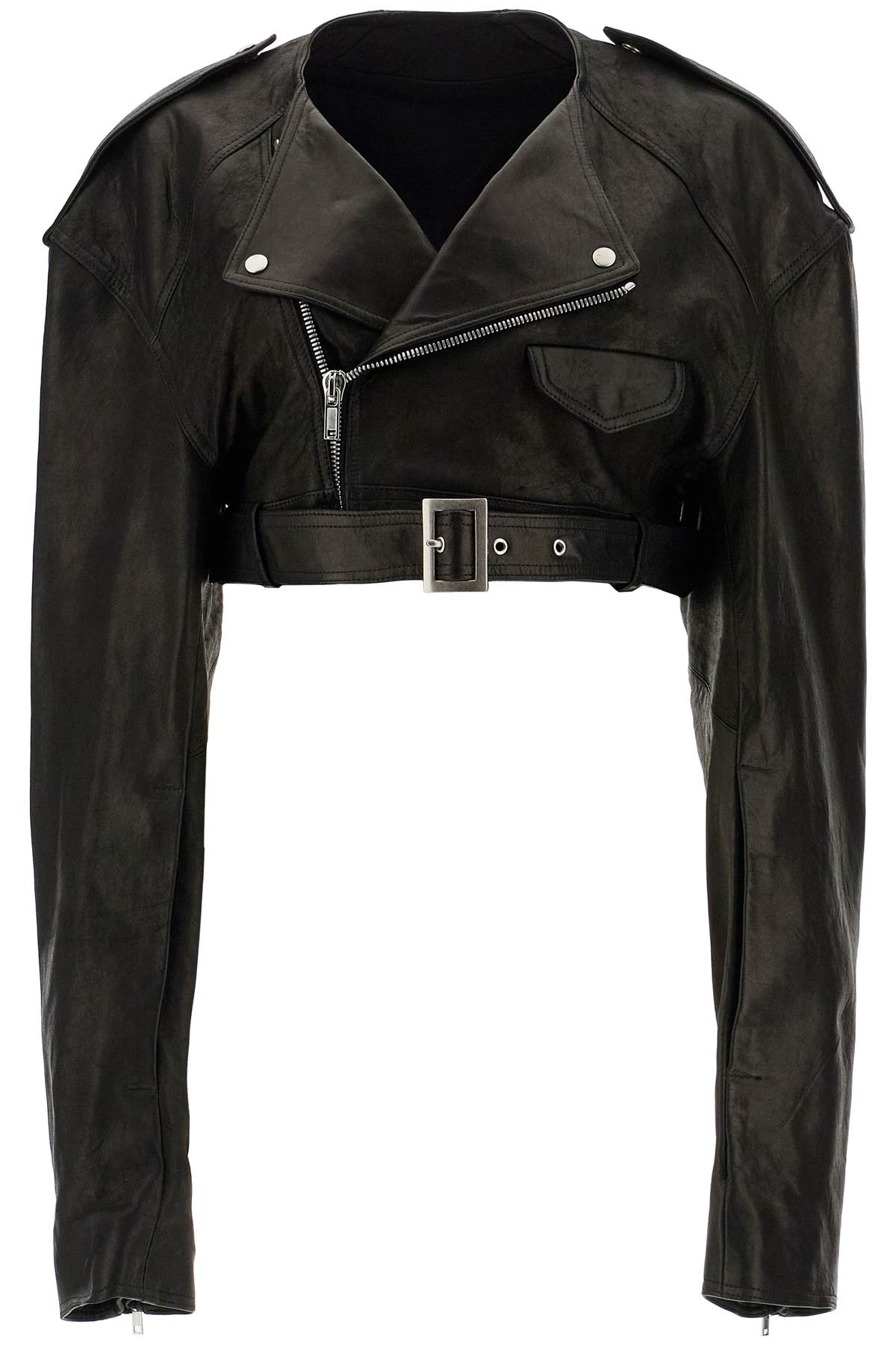 Rick Owens RICK OWENS micro biker nappa jacket in