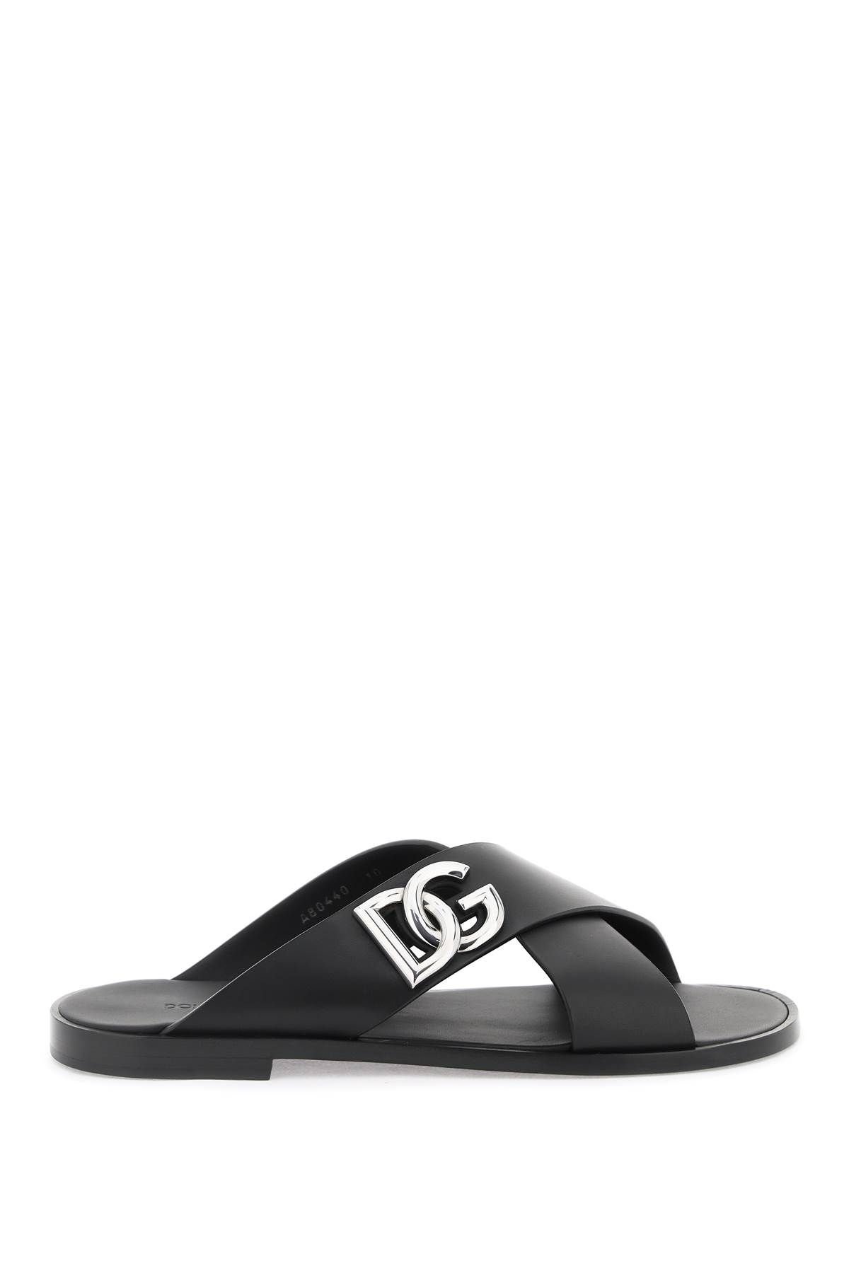 Dolce & Gabbana DOLCE & GABBANA leather sandals with dg logo