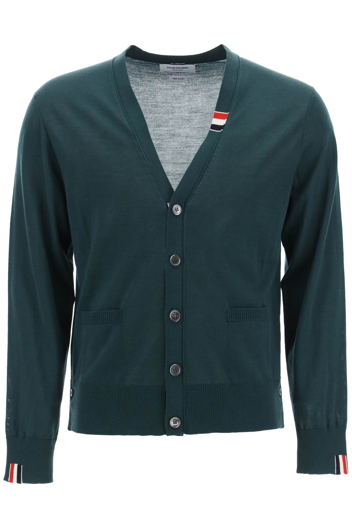 Thom Browne THOM BROWNE merino wool v-neck cardigan