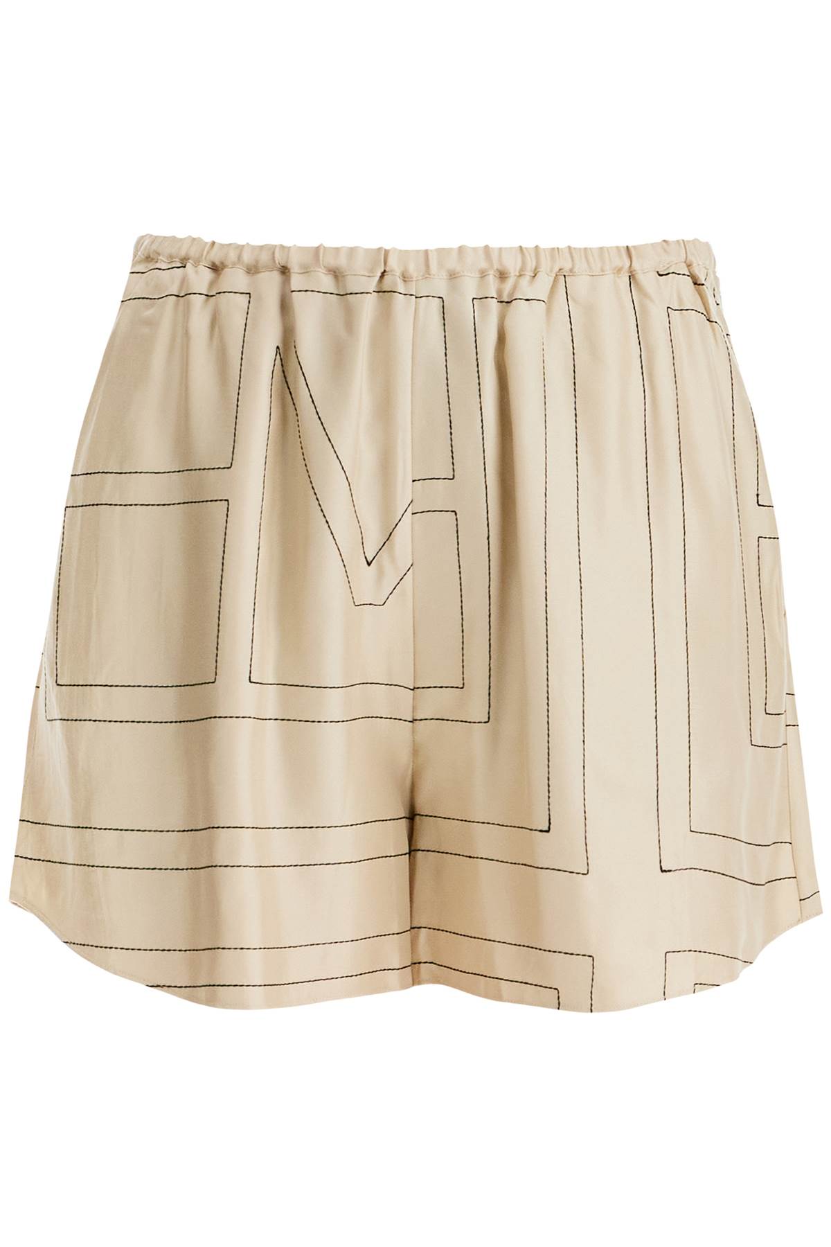 Toteme TOTEME monogram silk pajama shorts