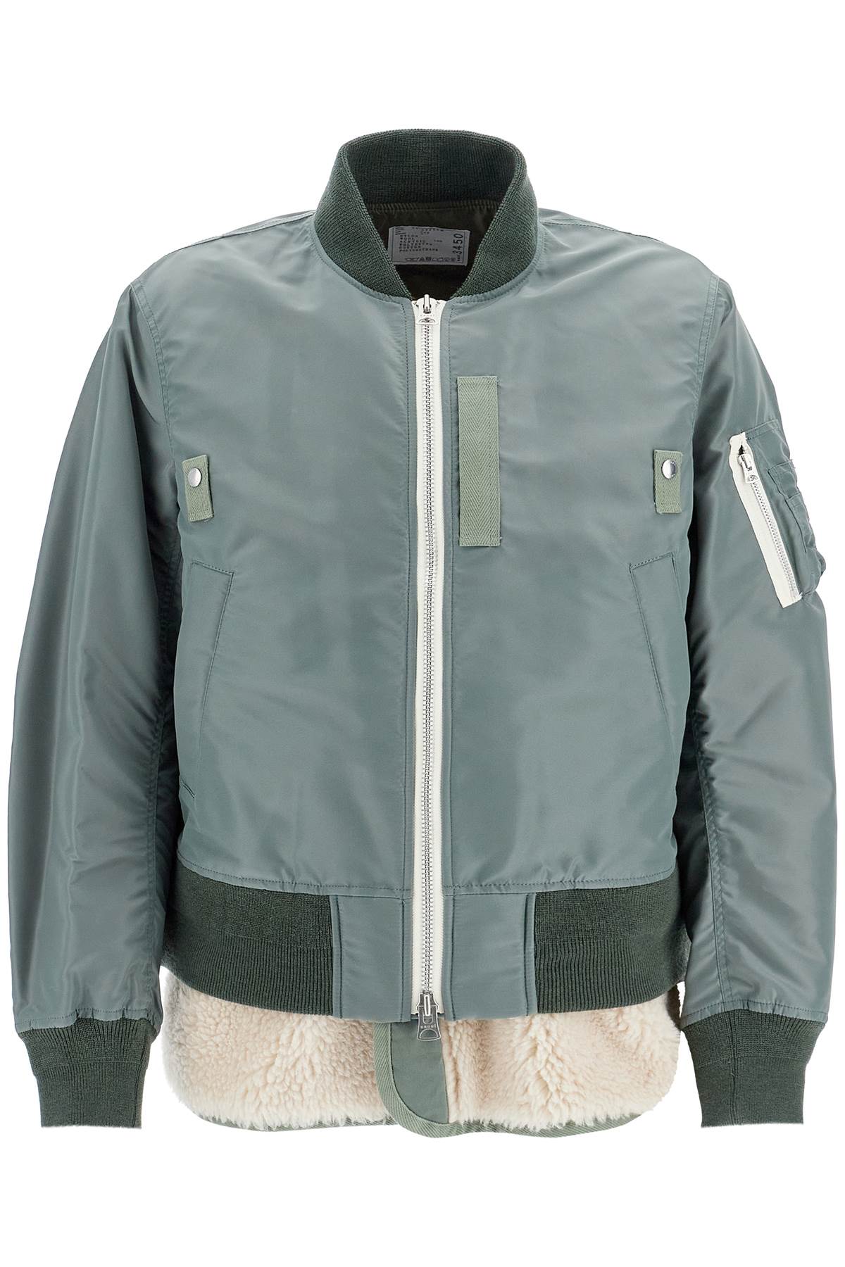 Sacai SACAI layered hybrid bomber jacket