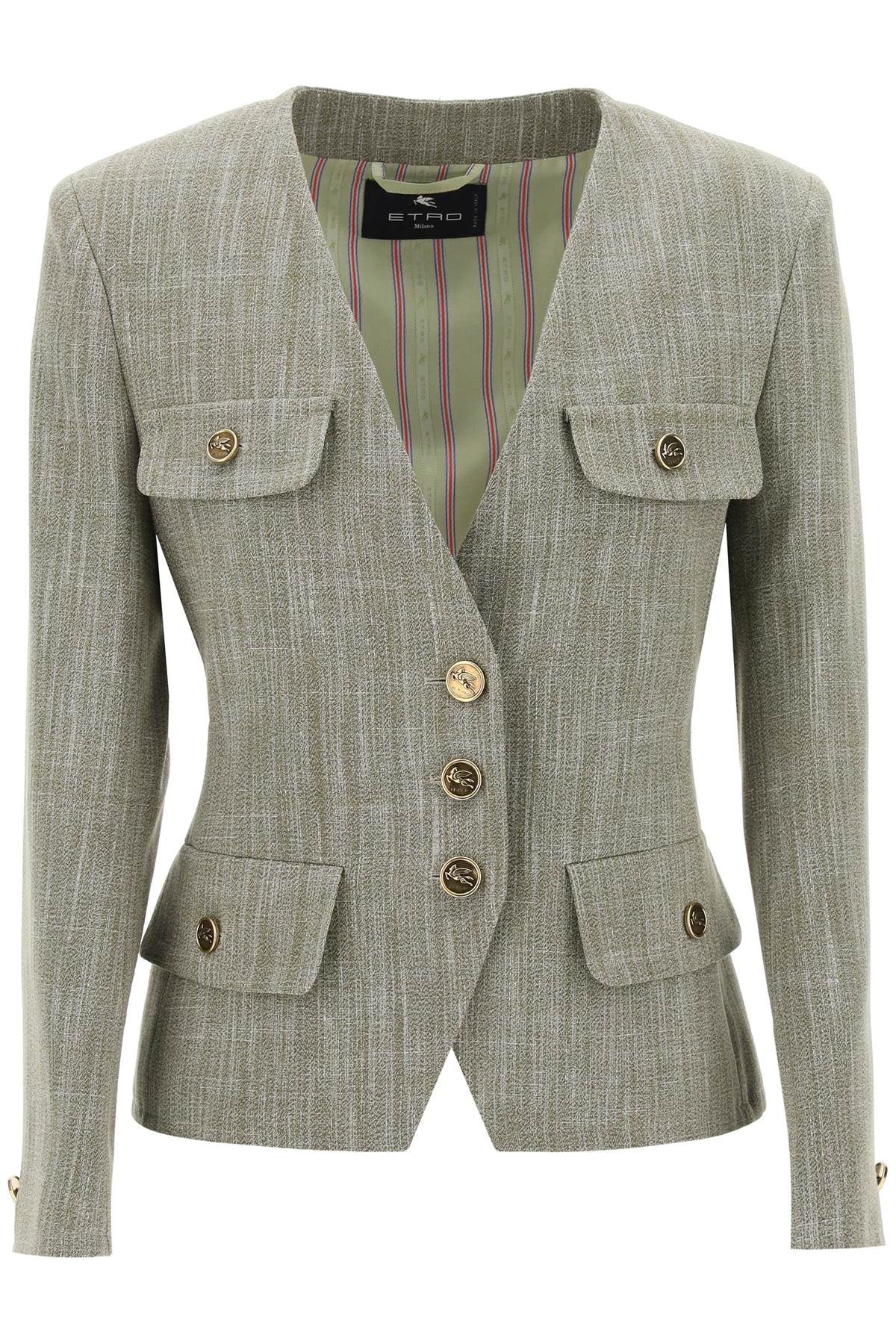 Etro ETRO fitted jacket with padded shoulders