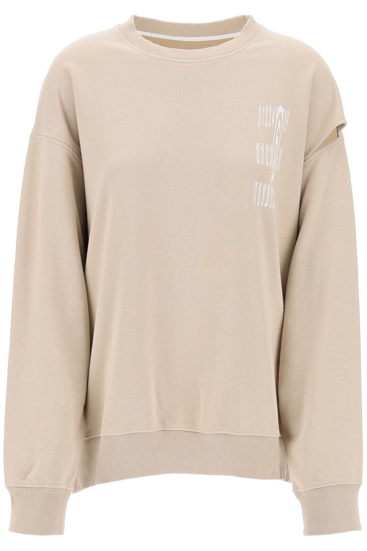 MM6 Maison Margiela MM6 MAISON MARGIELA crewneck sweatshirt with side cut