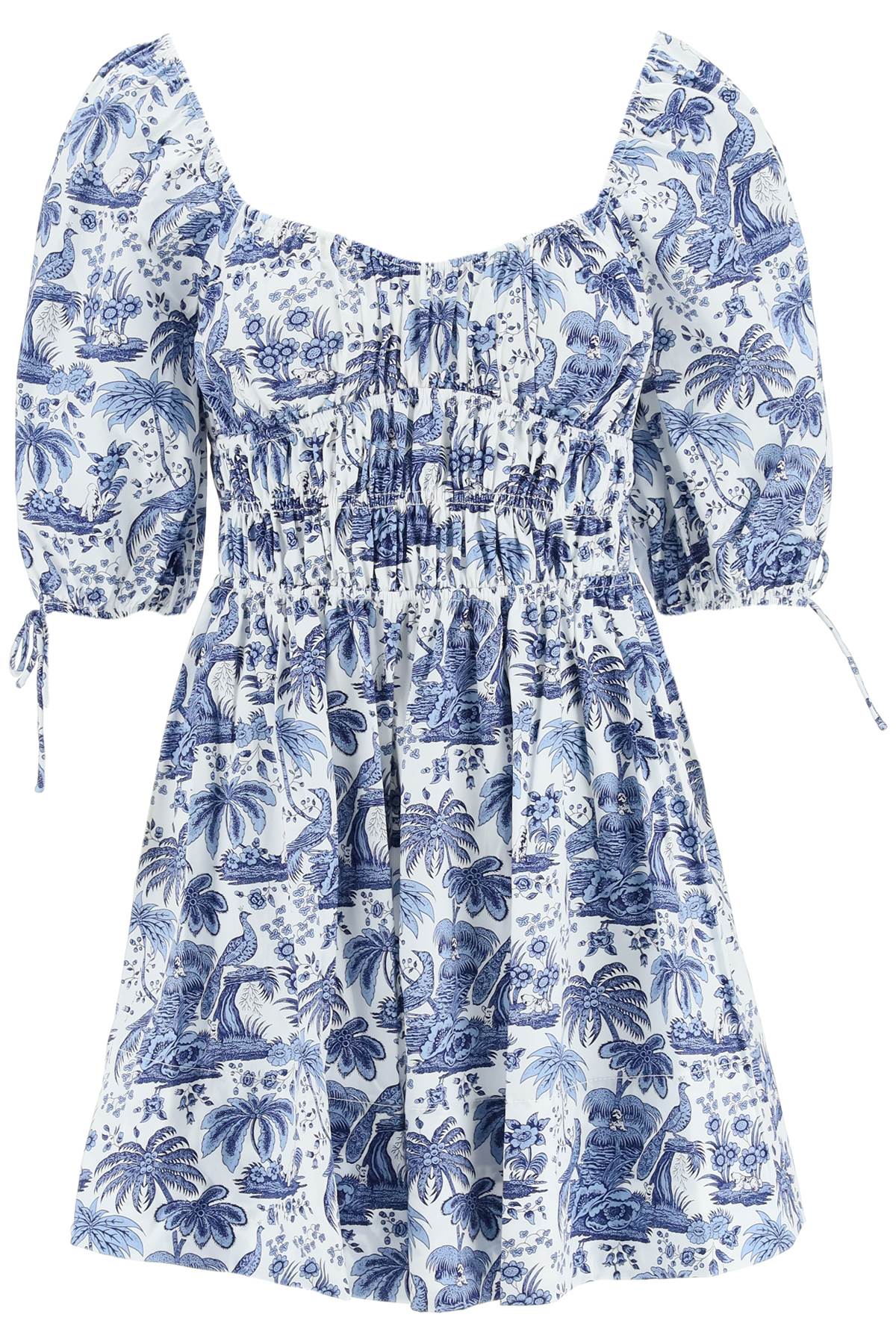 Staud STAUD 'faye' toile de jouy mini cotton dress