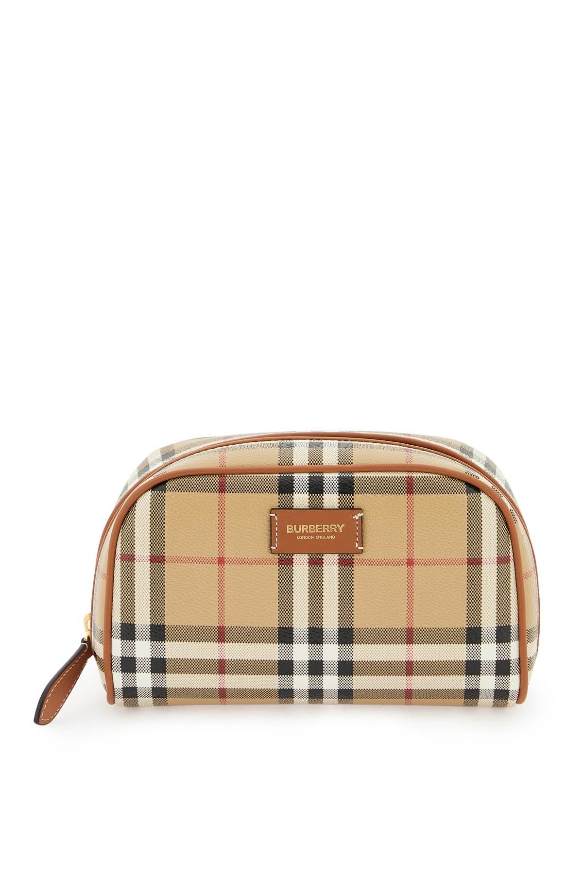 Burberry BURBERRY faux leather tartan beauty case