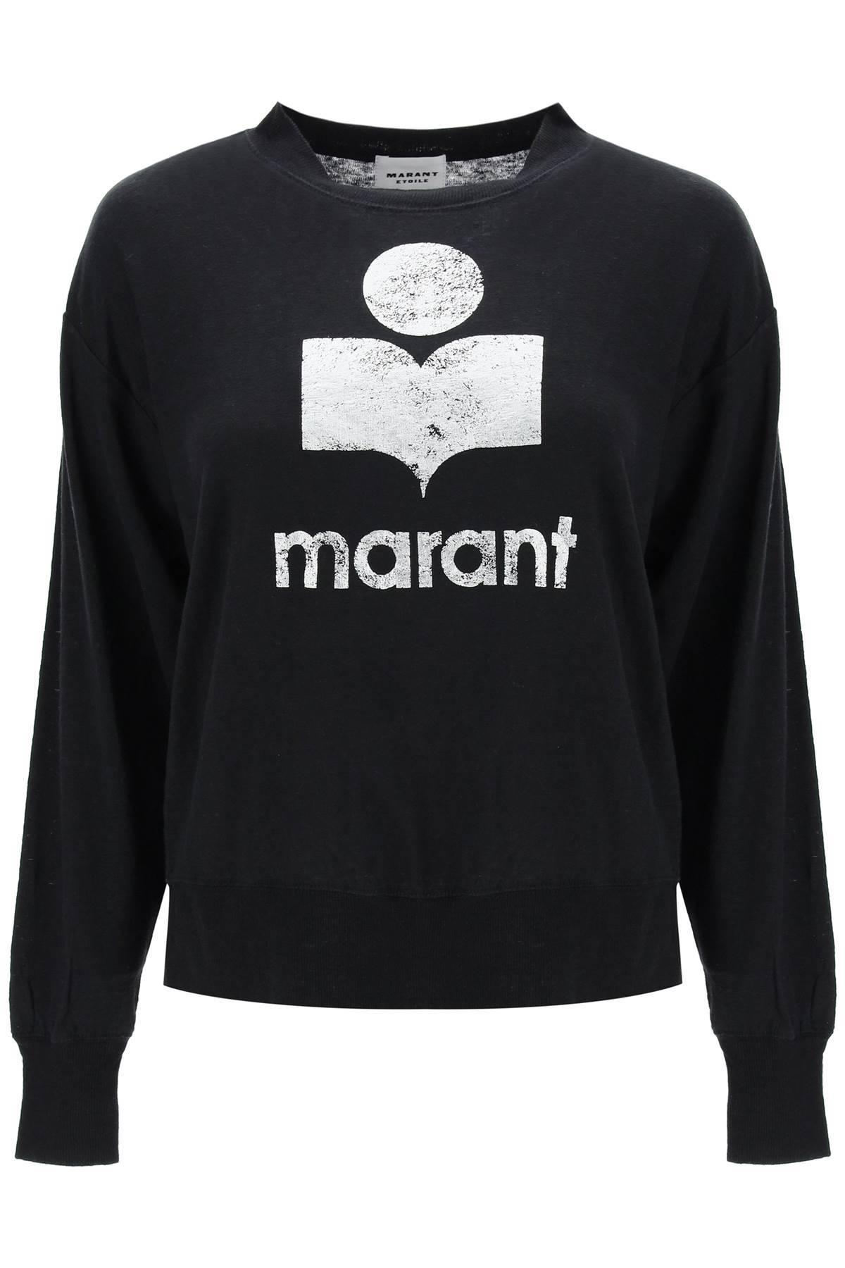 Isabel Marant Étoile ISABEL MARANT ETOILE klowia t-shirt with metallic logo print