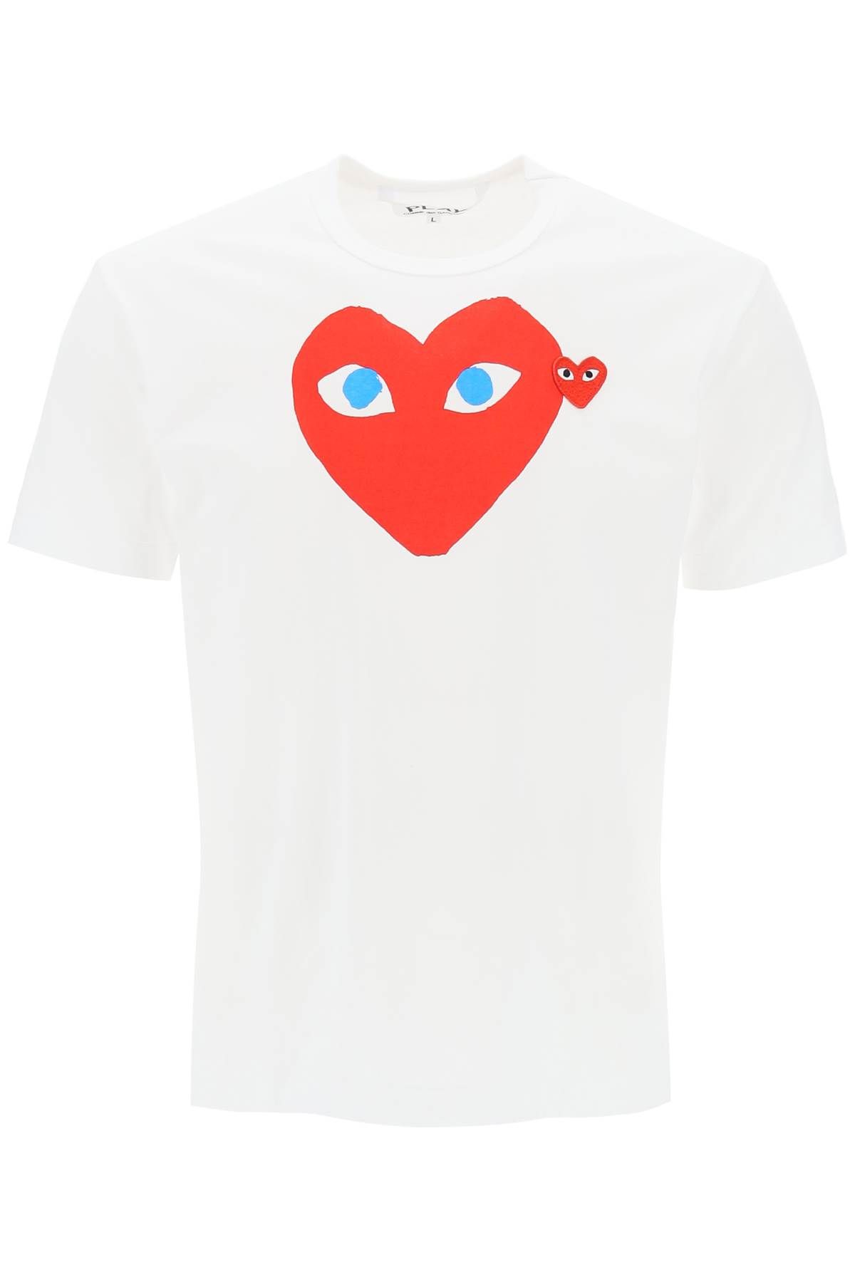 Comme Des Garçons Play COMME DES GARCONS PLAY t-shirt with heart print and embroidery