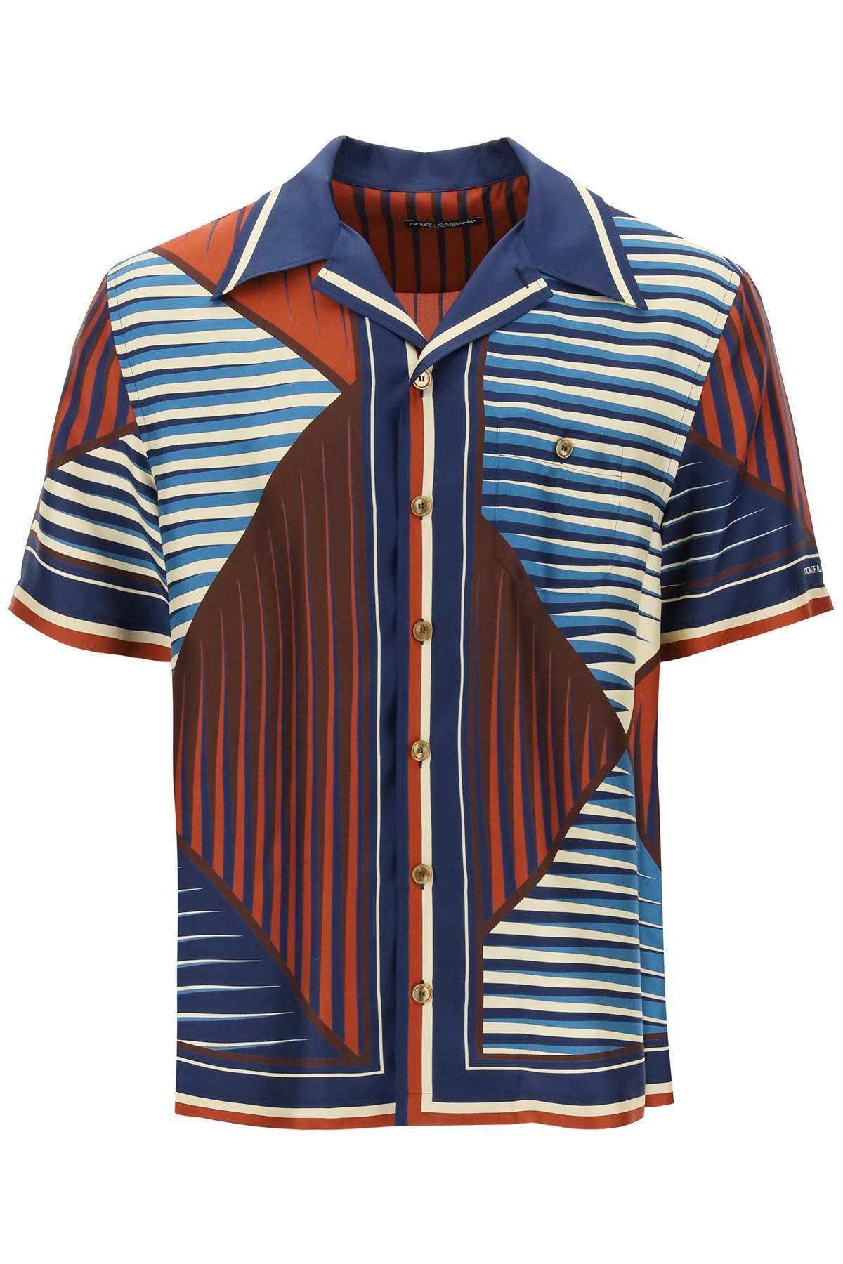 Dolce & Gabbana DOLCE & GABBANA "geometric pattern bowling shirt with