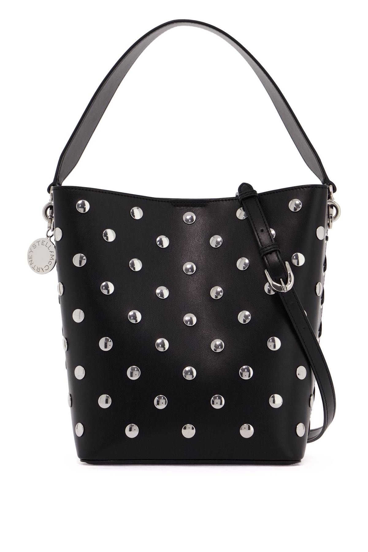 Stella McCartney STELLA McCARTNEY large frayme bucket bag with studs