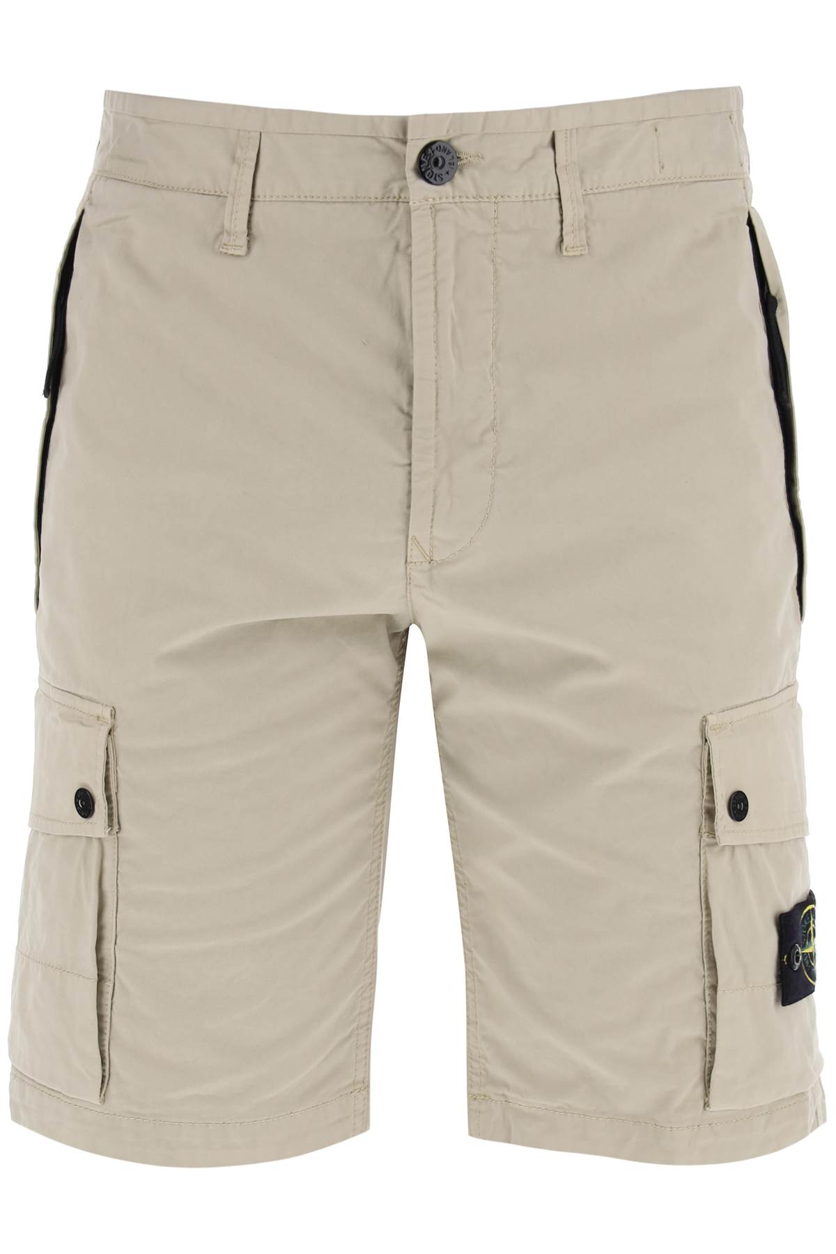 Stone Island STONE ISLAND stretch twill cargo bermuda shorts with