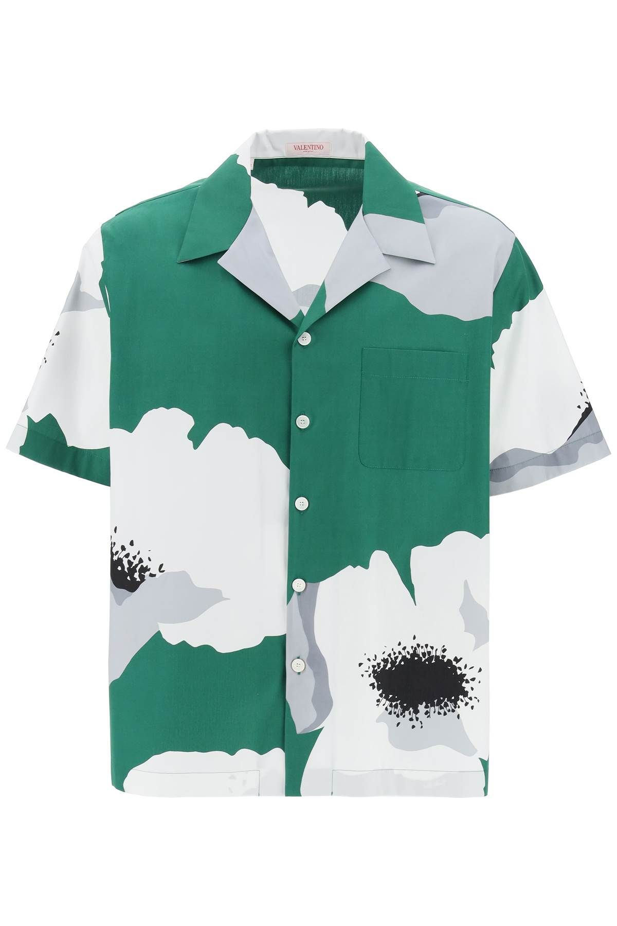 VALENTINO GARAVANI VALENTINO GARAVANI "flower portrait print poplin bowling shirt"