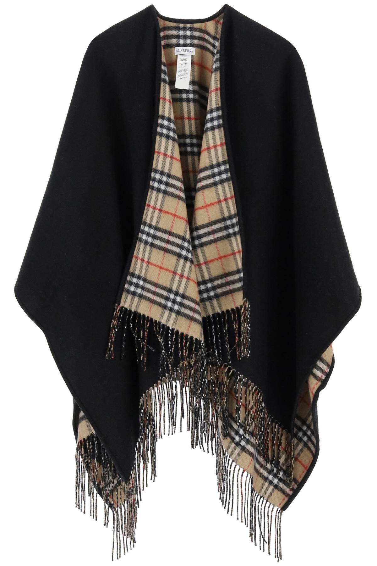 Burberry BURBERRY reversible wool cape/pon
