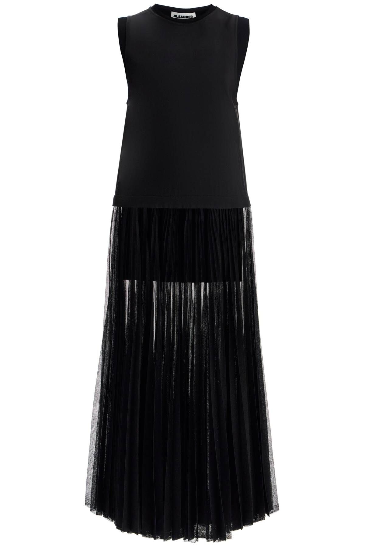 Jil Sander JIL SANDER layered dress with pleated skirt