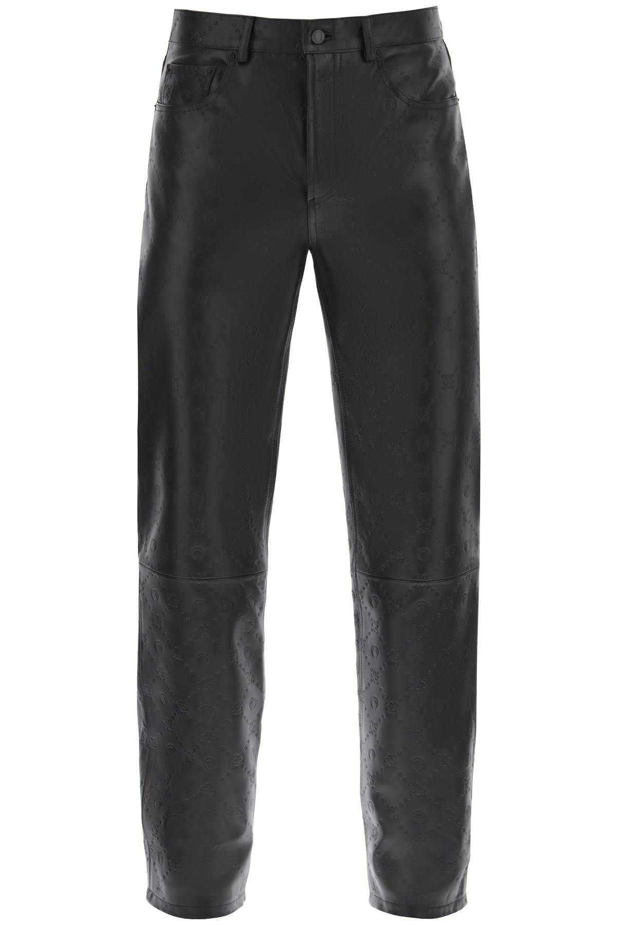 Marine Serre MARINE SERRE monogram deadstock leather pants